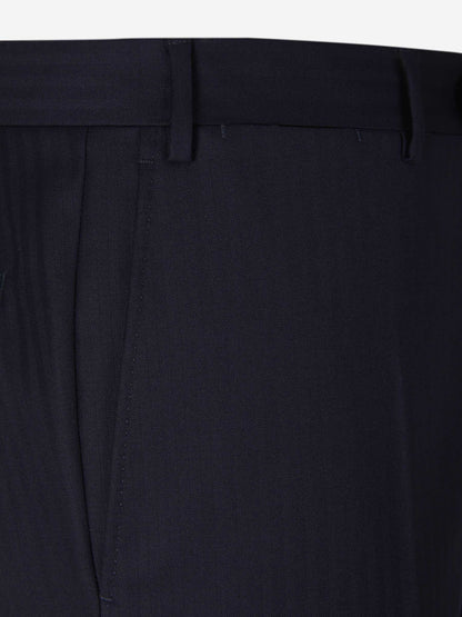 Outlet online Canali Hombre Traje Motivo Rayas Lana color Azul Noche sku 312-002710 01 - Foto 8