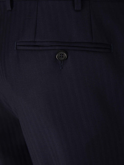 Outlet online Canali Hombre Traje Motivo Rayas Lana color Azul Noche sku 312-002710 01 - Foto 9