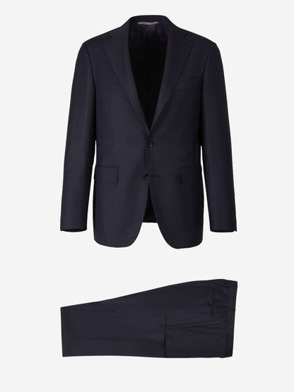 Outlet online Canali Hombre Traje Motivo Cuadros Lana color Gris Oscuro sku 312-002712 01 - Foto 1