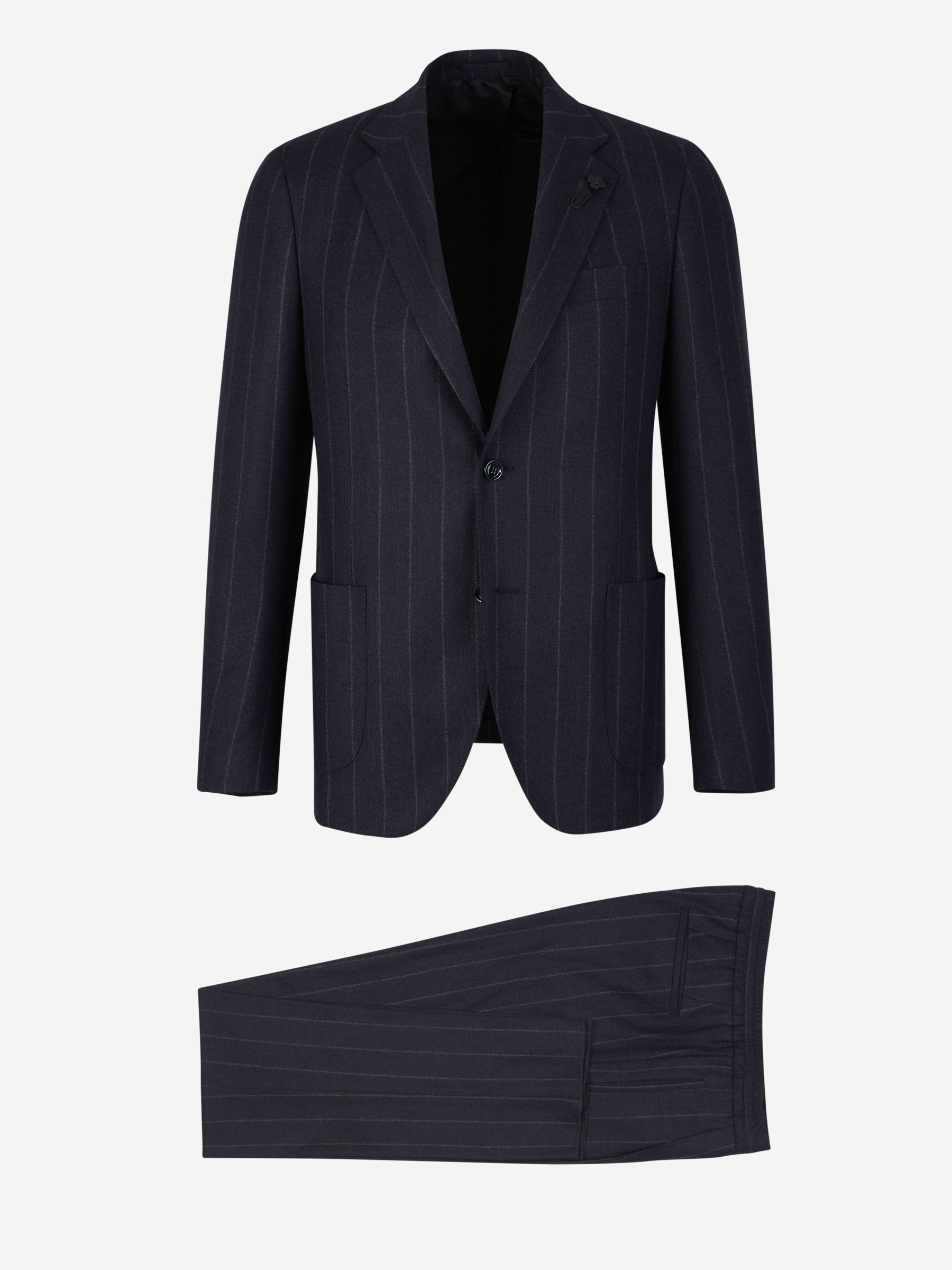 Outlet online Lardini Hombre Traje Motivo Rayas color Azul Noche sku 312-002749 01 - Foto 1