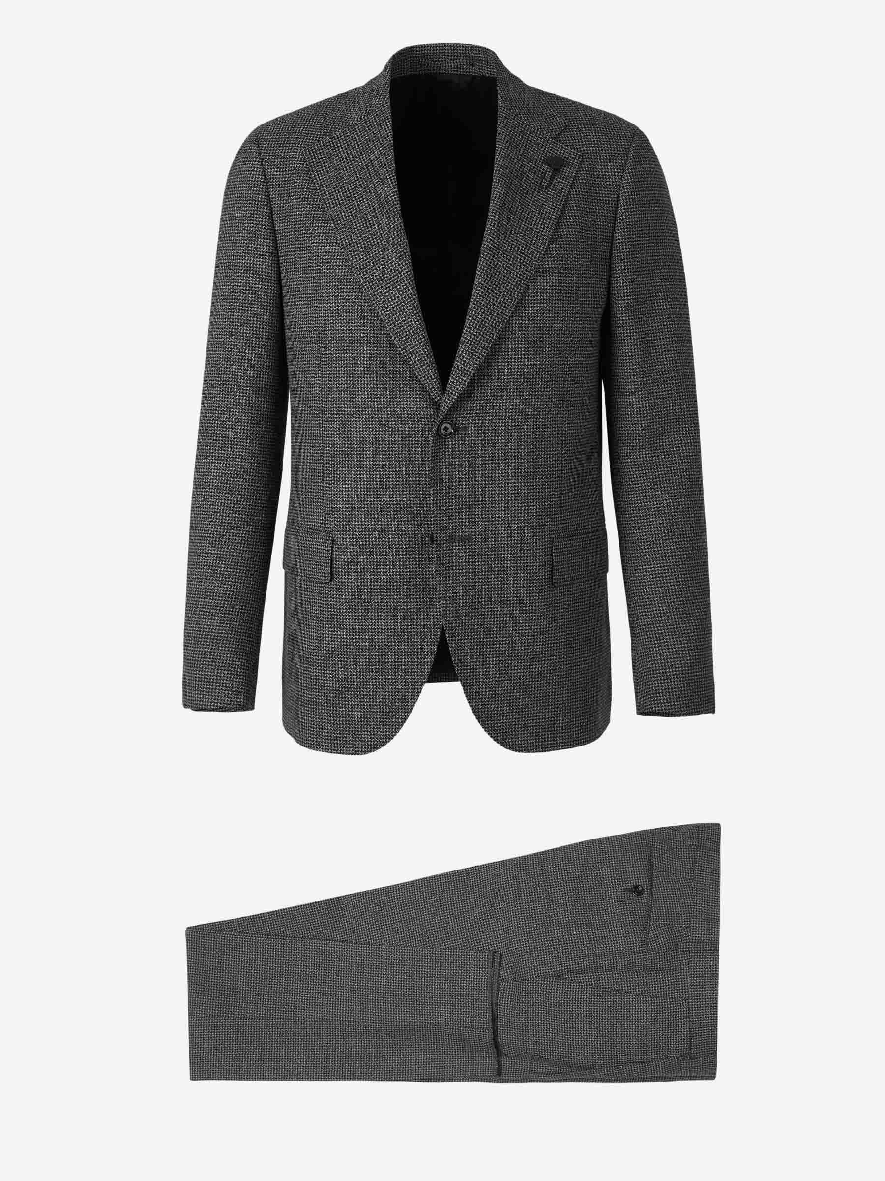 Outlet online Lardini Hombre Traje Punto Lana color Gris Oscuro sku 312-002750 01 - Foto 1