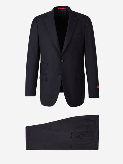 Outlet online Isaia Hombre Traje Gregory Rayas color Azul Marino sku 312-002771 01 - Foto 1
