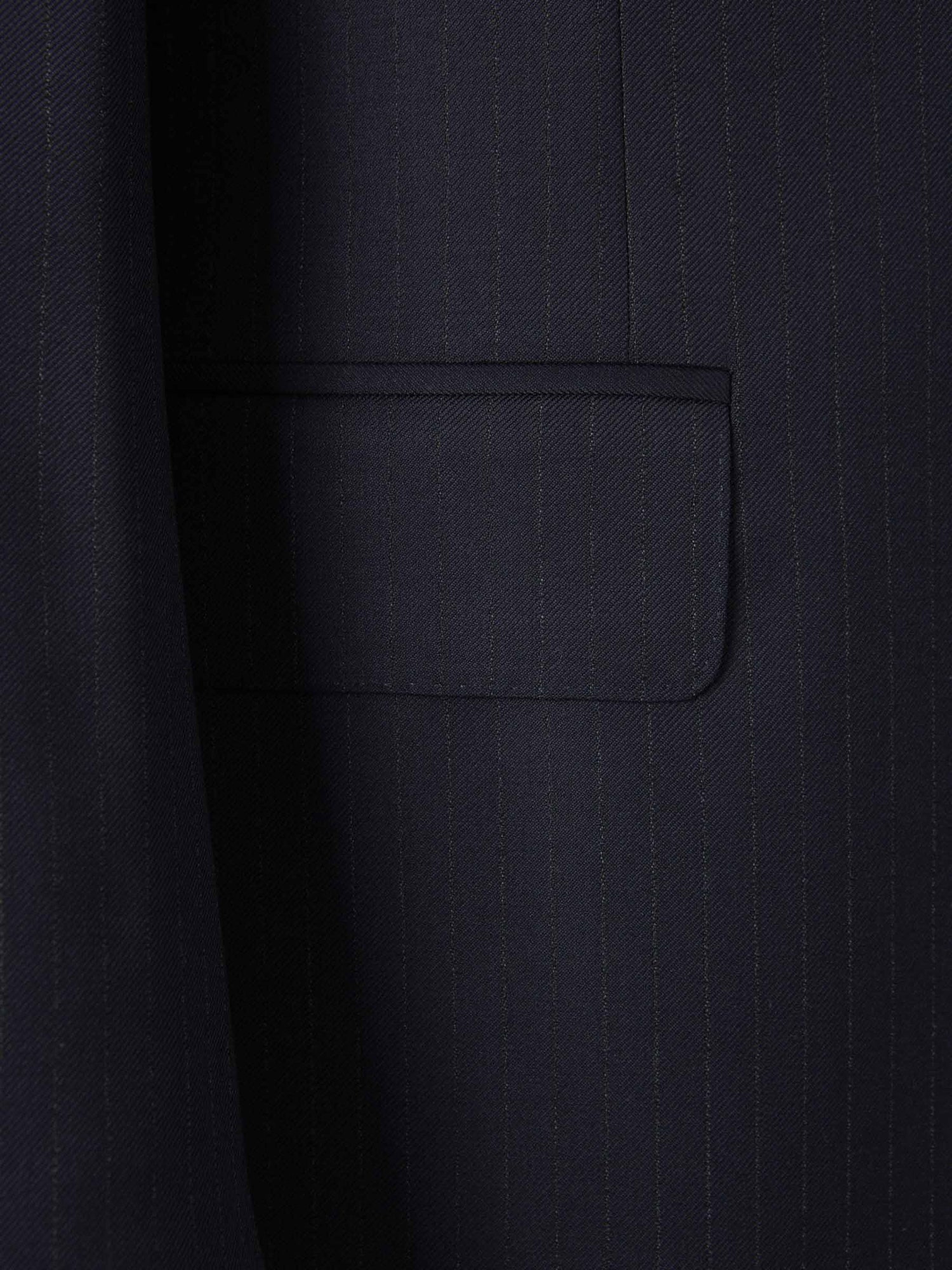 Outlet online Canali Hombre Traje Motivo Rayas Lana color Azul Noche sku 312-002826 01 - Foto 4