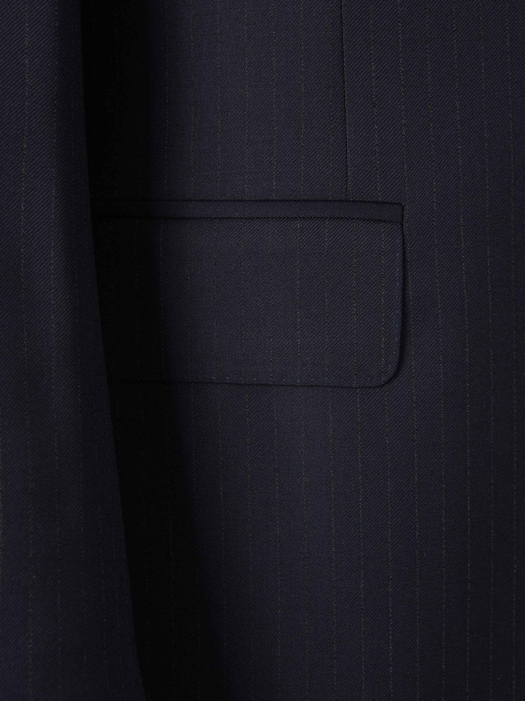 Outlet online Canali Hombre Traje Motivo Rayas Lana color Azul Noche sku 312-002826 01 - Foto 4
