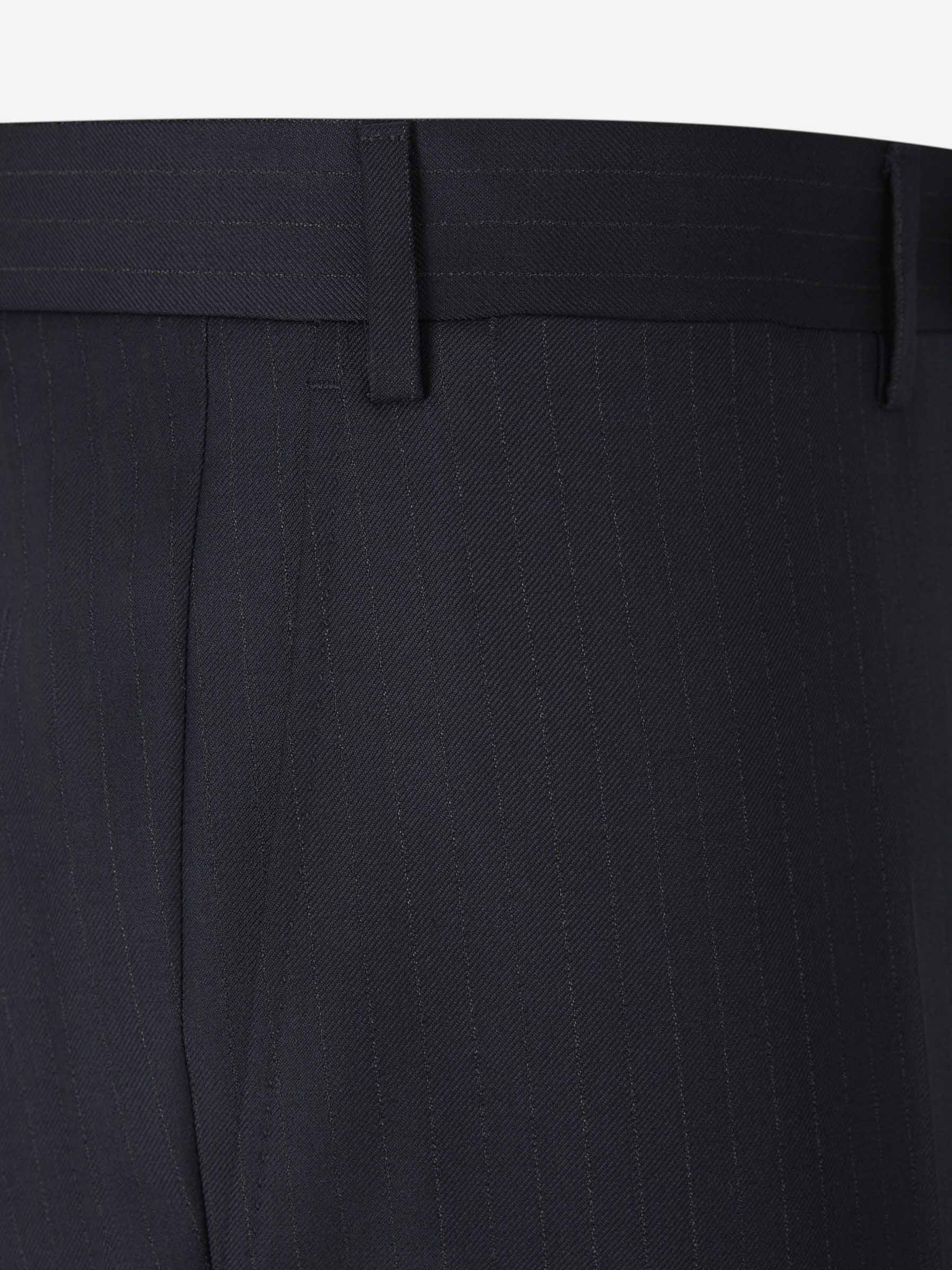 Outlet online Canali Hombre Traje Motivo Rayas Lana color Azul Noche sku 312-002826 01 - Foto 8