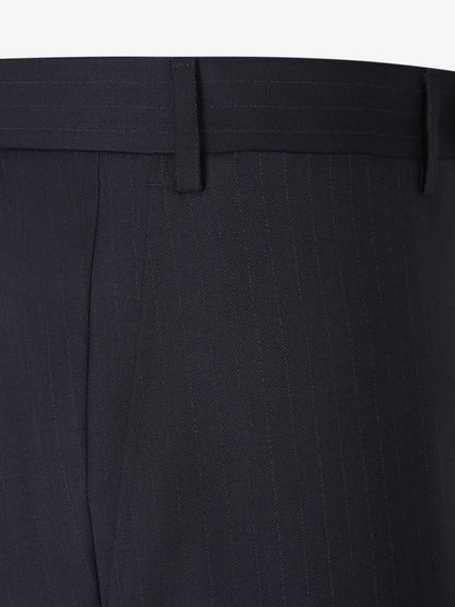 Outlet online Canali Hombre Traje Motivo Rayas Lana color Azul Noche sku 312-002826 01 - Foto 8