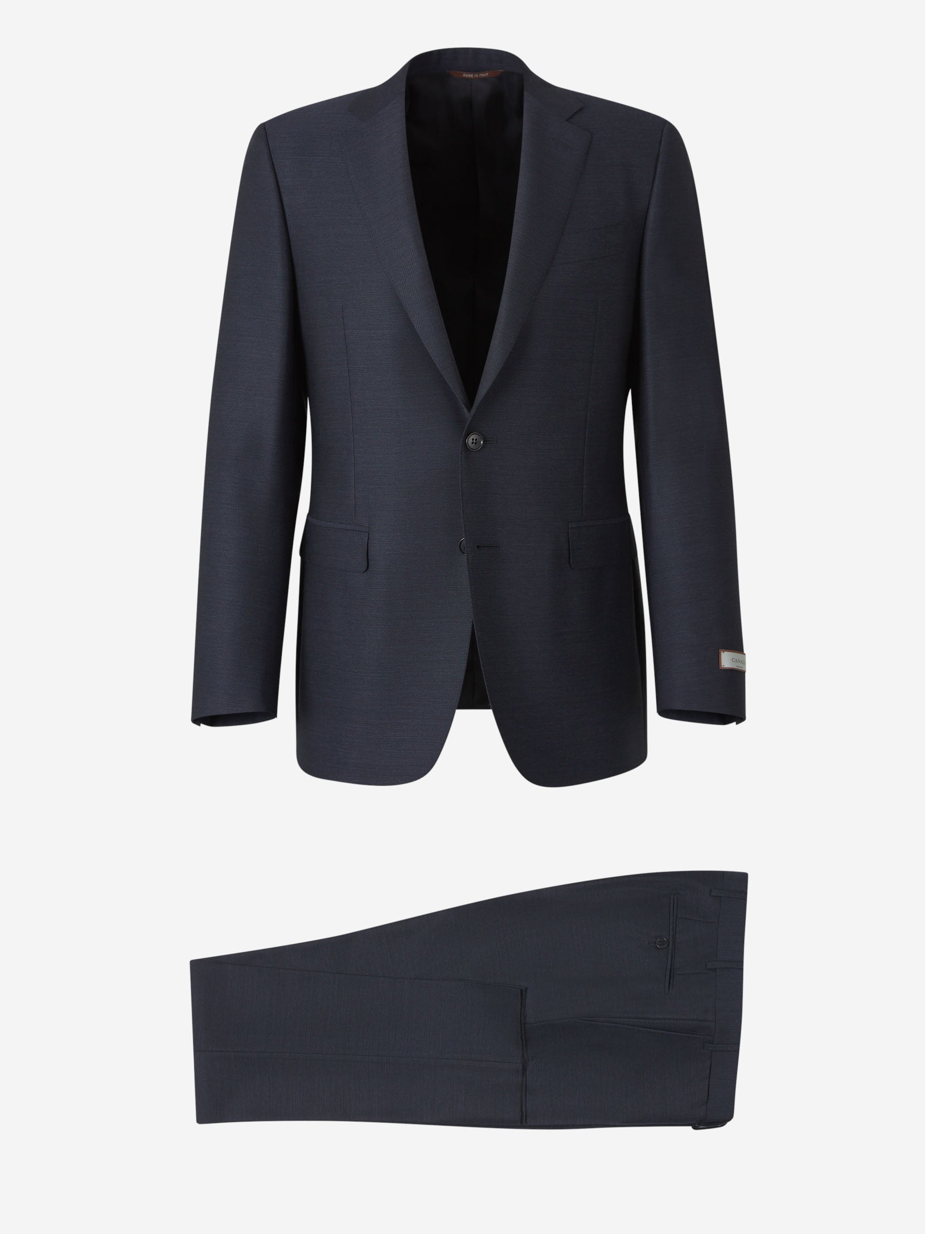 Outlet online Canali Hombre Traje Lana Jaspeado color Azul Noche sku 312-002829 01 - Foto 1