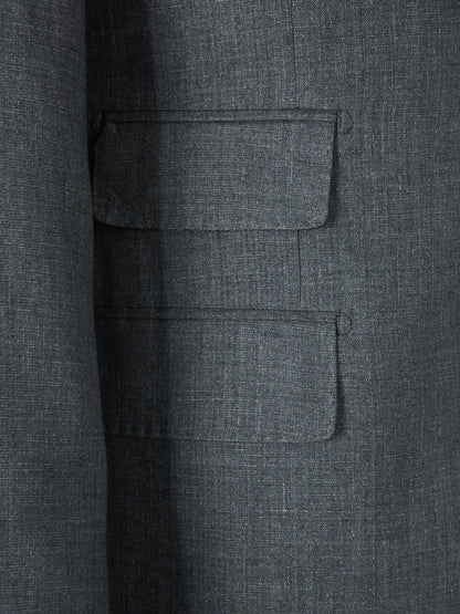 Outlet online Santa Eulalia Hombre Traje Liso Lino color Gris Piedra sku 312-002842 01 - Foto 4