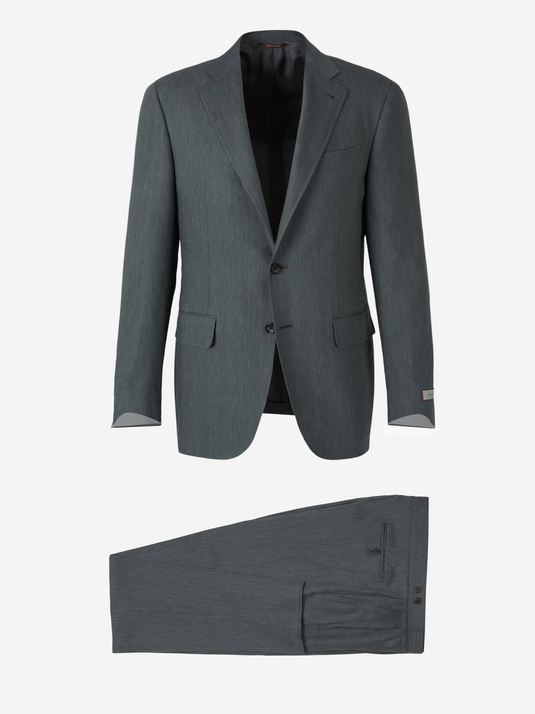 Outlet online Canali Hombre Traje Lino Lana Liso color Gris Piedra sku 312-002854 01 - Foto 1
