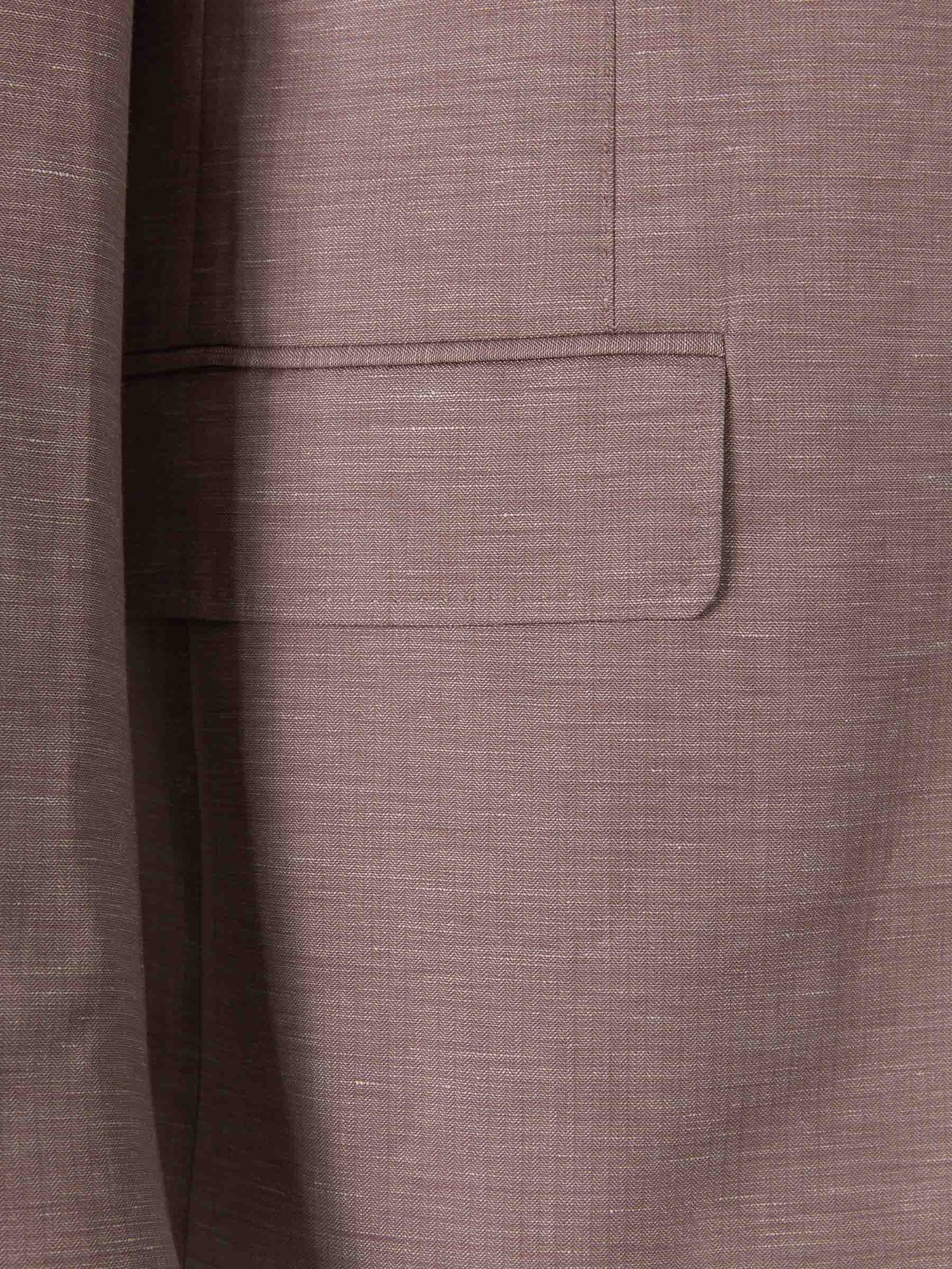 Outlet online Canali Hombre Traje Recto Lana color Rosa Envejecido sku 312-002855 01 - Foto 4