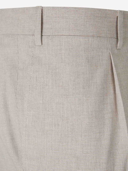 Canali Hombre Barcelona Traje Pata de Gallo Algodón color Beige sku 312-002856 01 - Foto 8