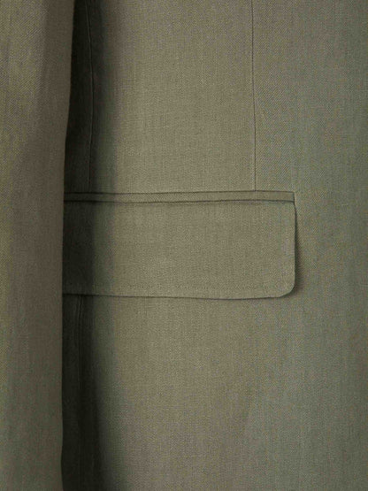 Canali Hombre Barcelona Traje Lino Liso color Verde sku 312-002857 02 - Foto 5