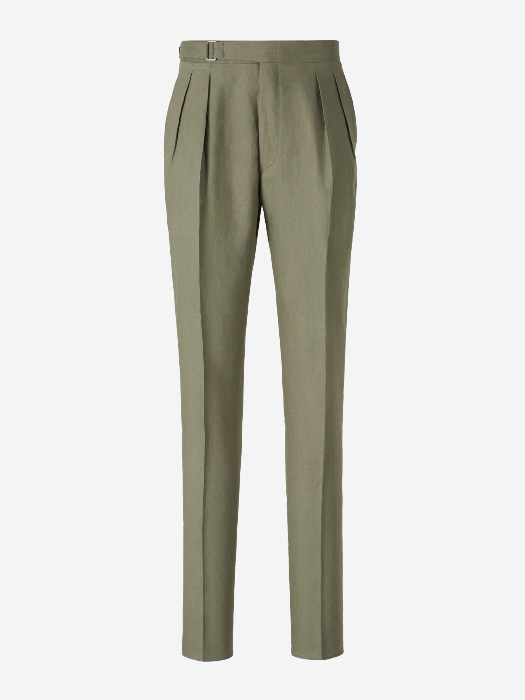 Canali Hombre Barcelona Traje Lino Liso color Verde sku 312-002857 02 - Foto 6