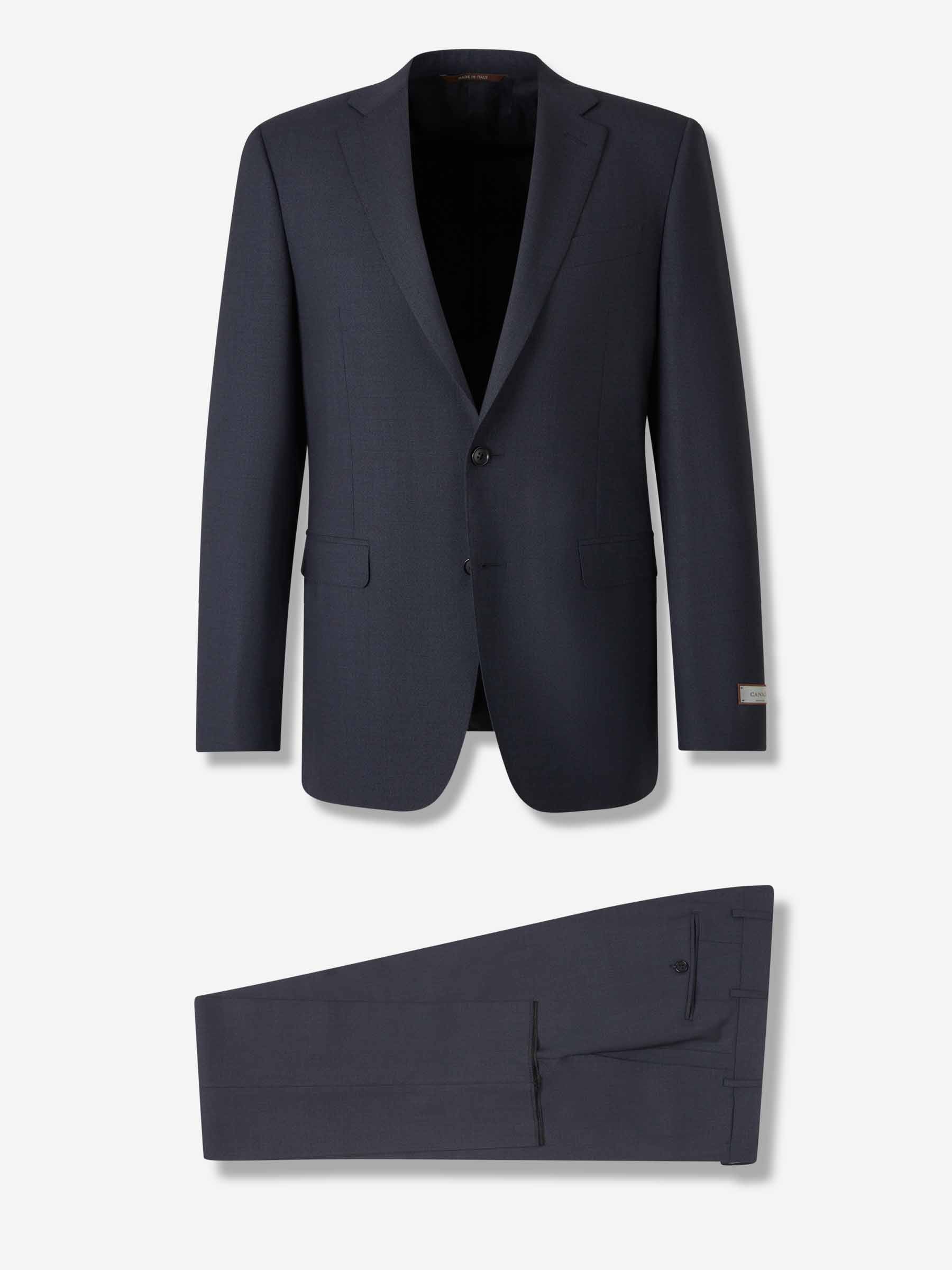 Outlet online Canali Hombre Traje Recto Lana color Azul Noche sku 312-002881 01 - Foto 1