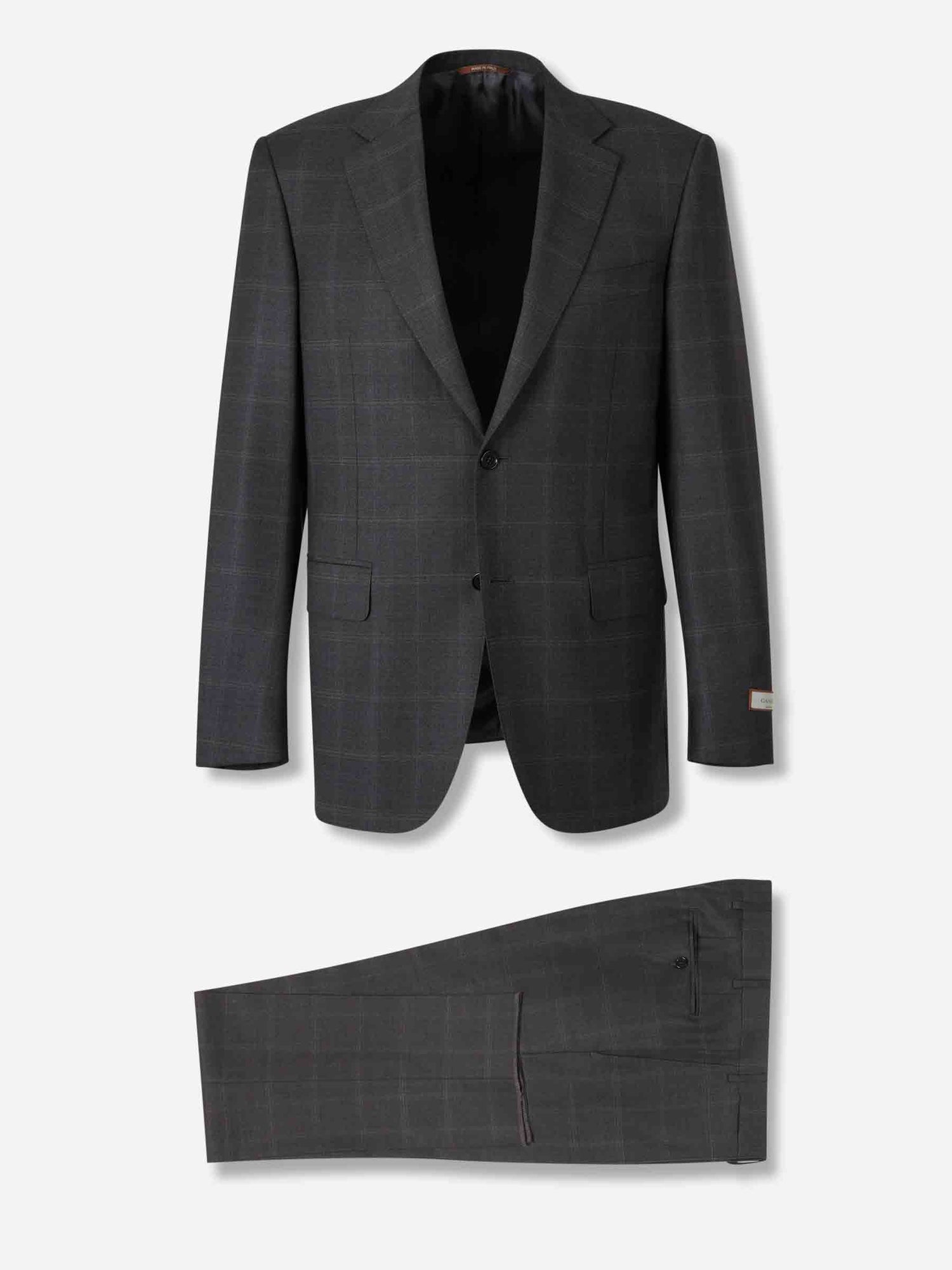 Outlet online Canali Hombre Traje Recto Cuadros color Gris Antracita sku 312-002882 01 - Foto 1