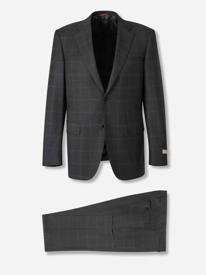 Outlet online Canali Hombre Traje Recto Cuadros color Gris Antracita sku 312-002882 01 - Foto 1