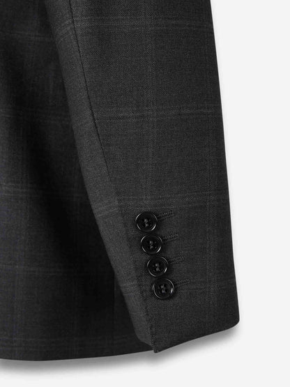 Outlet online Canali Hombre Traje Recto Cuadros color Gris Antracita sku 312-002882 01 - Foto 4