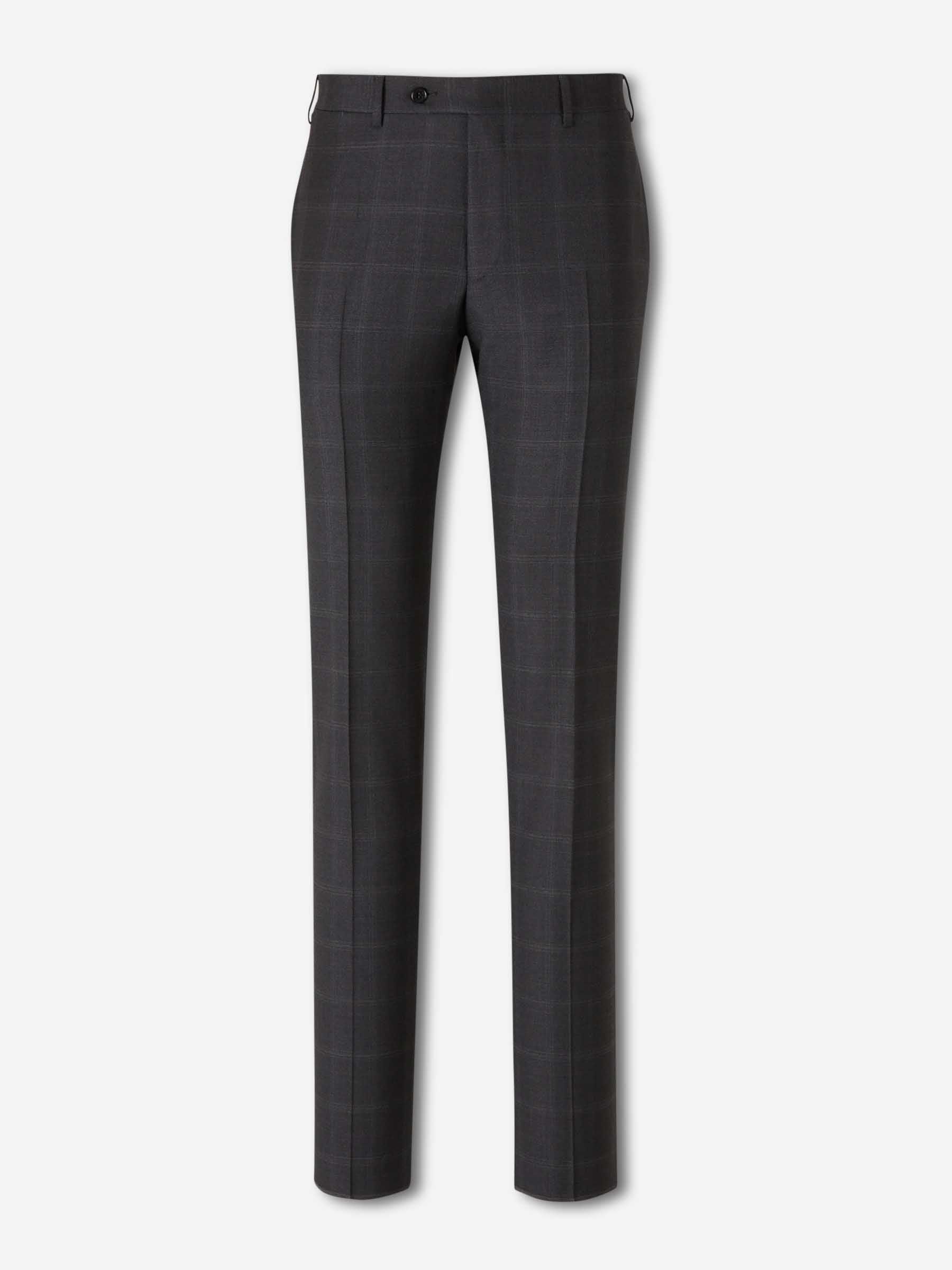 Outlet online Canali Hombre Traje Recto Cuadros color Gris Antracita sku 312-002882 01 - Foto 5
