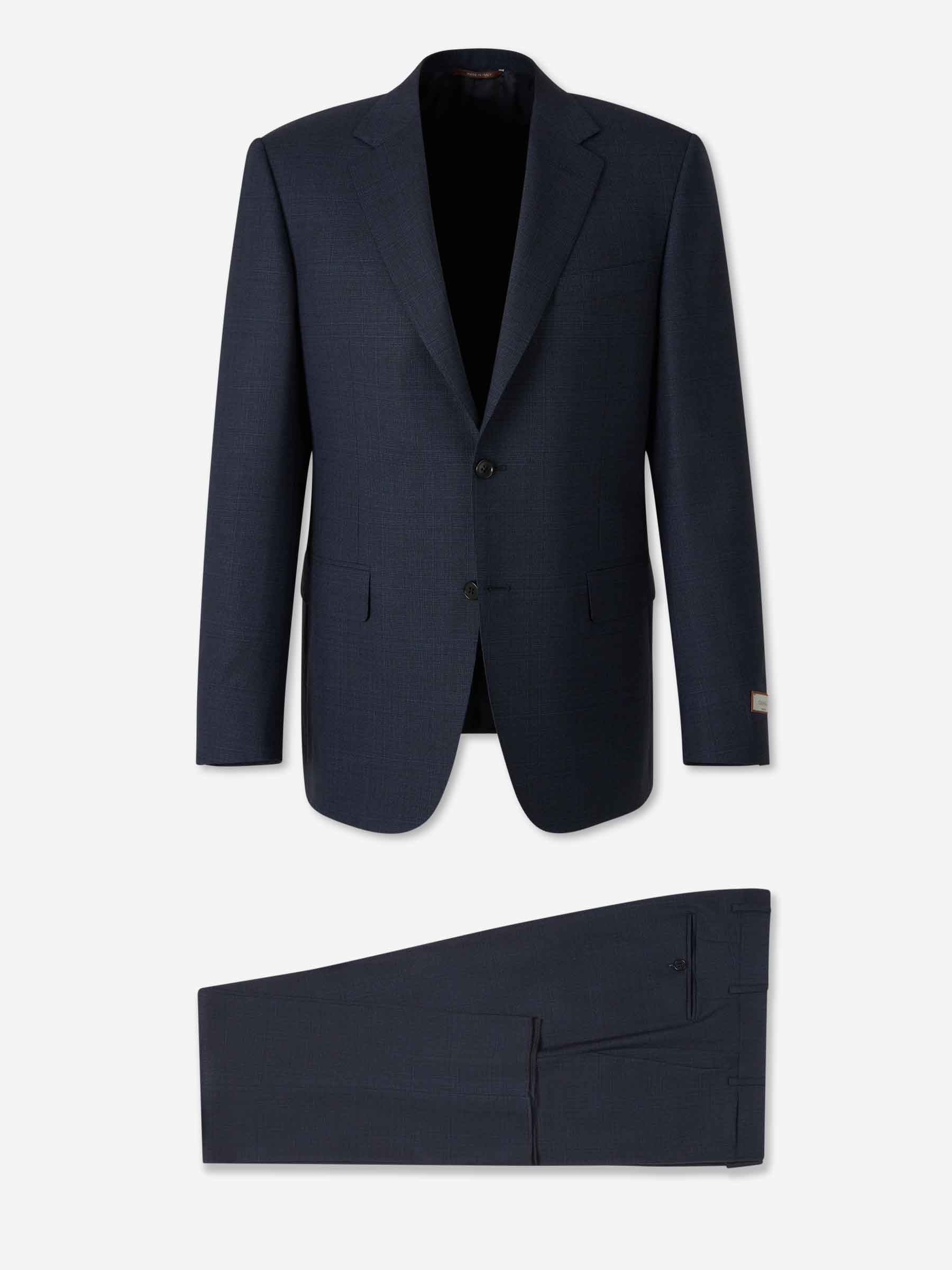 Canali Hombre Barcelona Traje Recto Lana color Azul Noche sku 312-002912 01 - Foto 1