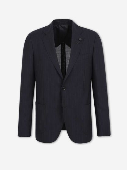 Lardini Hombre Barcelona Traje Recto Lana color Azul Noche sku 312-002918 01 - Foto 1