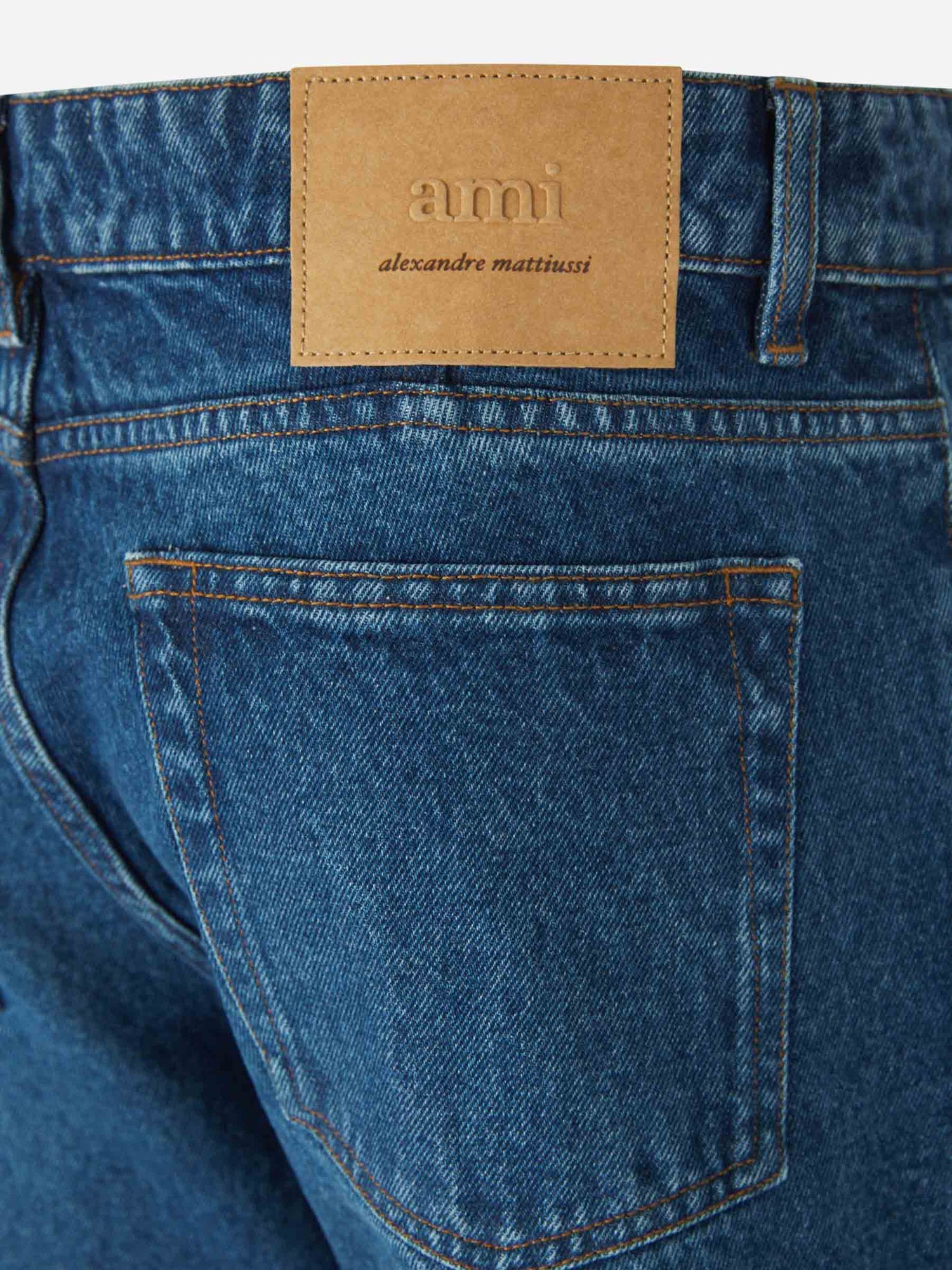 Outlet online Ami Paris Hombre Jeans Straight Fit color Azul Denim Oscuro sku 522-002678 01 - Foto 5