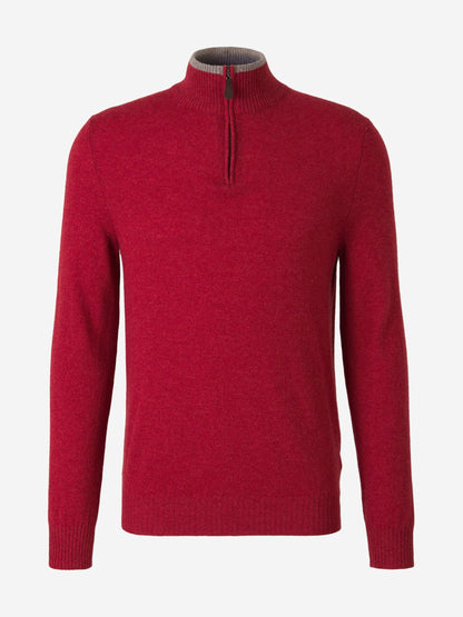 Outlet online Santa Eulalia Hombre Jersey Cashmere Cremallera color Rojo Cereza sku 542-002300 02 - Foto 1