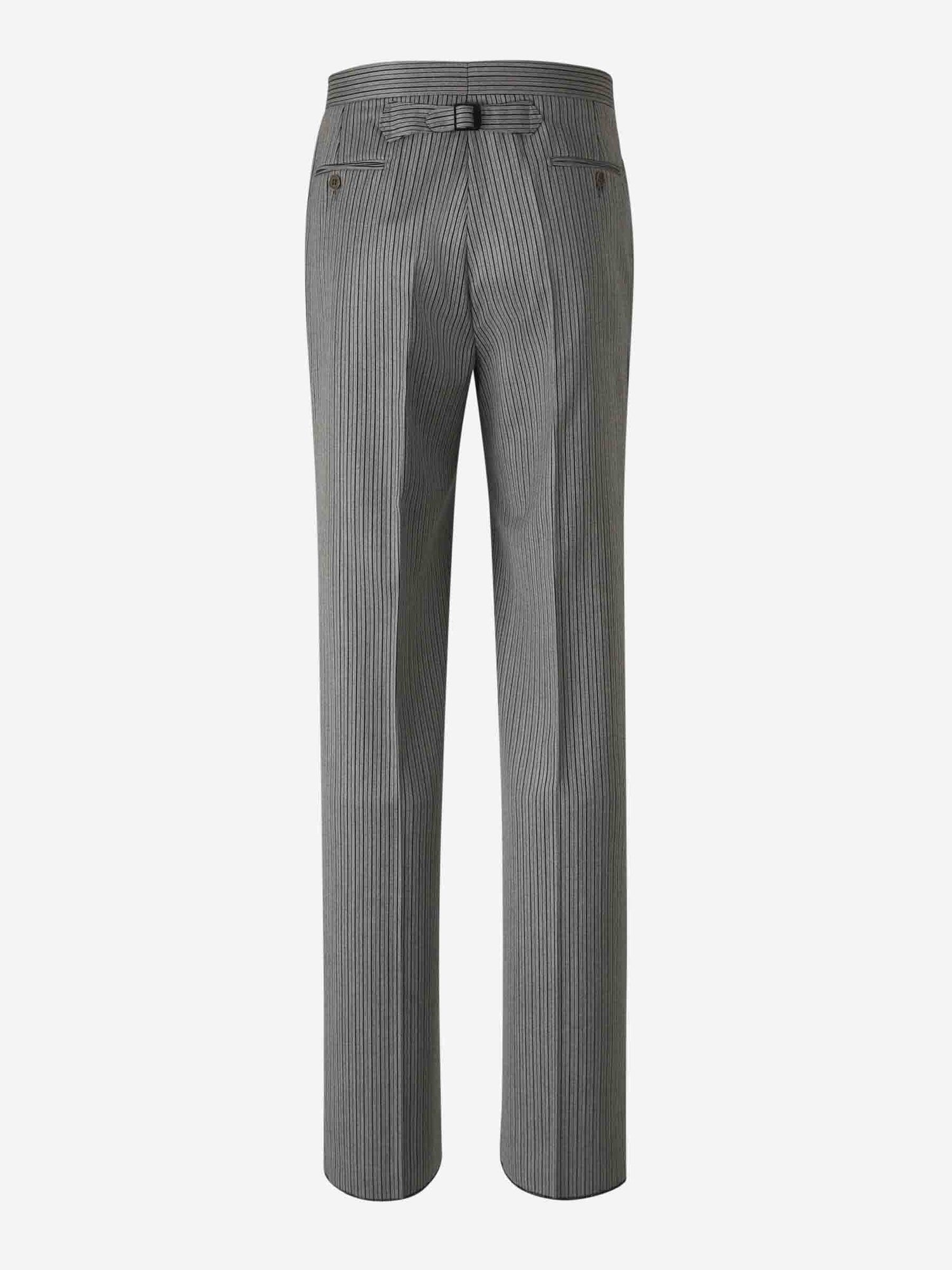 Outlet online Santa Eulalia Hombre Pantalones Rayas Lana color Gris Piedra sku 321-000005 01 - Foto 2