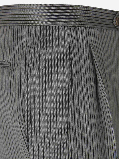 Outlet online Santa Eulalia Hombre Pantalones Rayas Lana color Gris Piedra sku 321-000005 01 - Foto 3