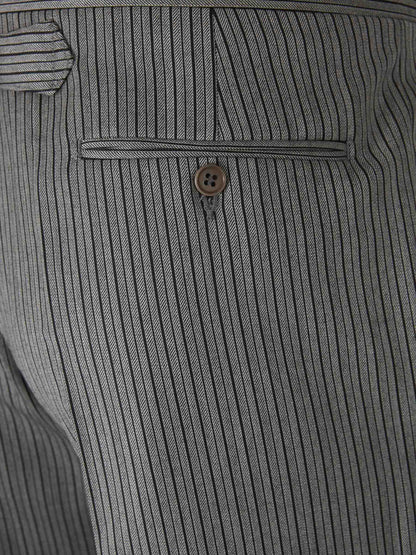 Outlet online Santa Eulalia Hombre Pantalones Rayas Lana color Gris Piedra sku 321-000005 01 - Foto 4