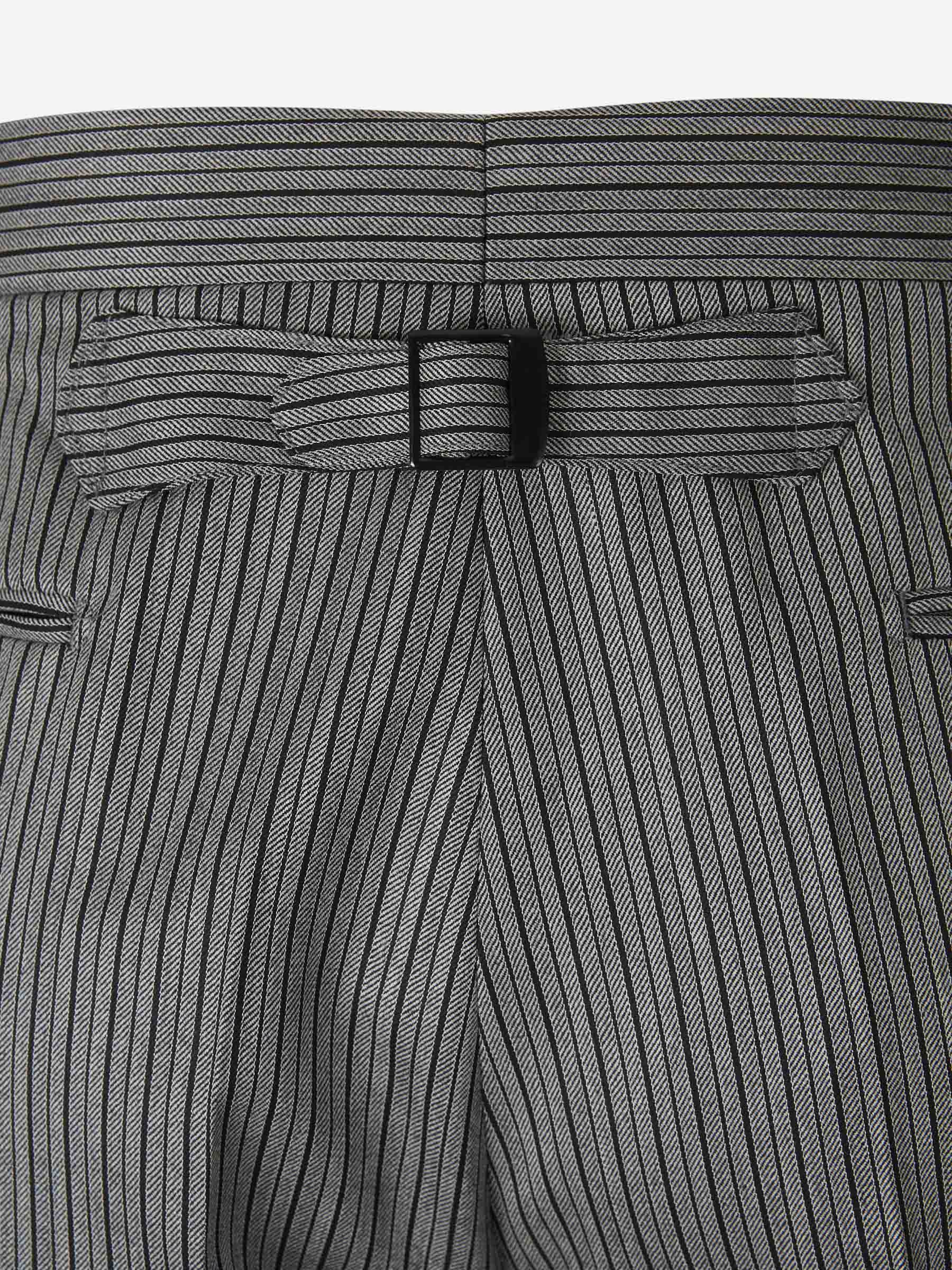Outlet online Santa Eulalia Hombre Pantalones Rayas Lana color Gris Piedra sku 321-000005 01 - Foto 5
