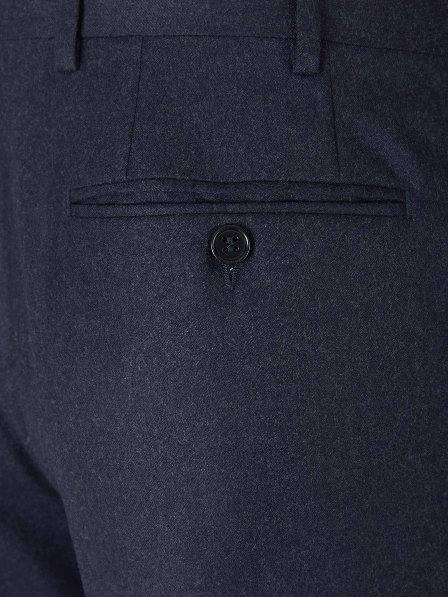 Outlet online Canali Hombre Pantalones Formales Lana color Azul Marino sku 321-000332 02 - Foto 3