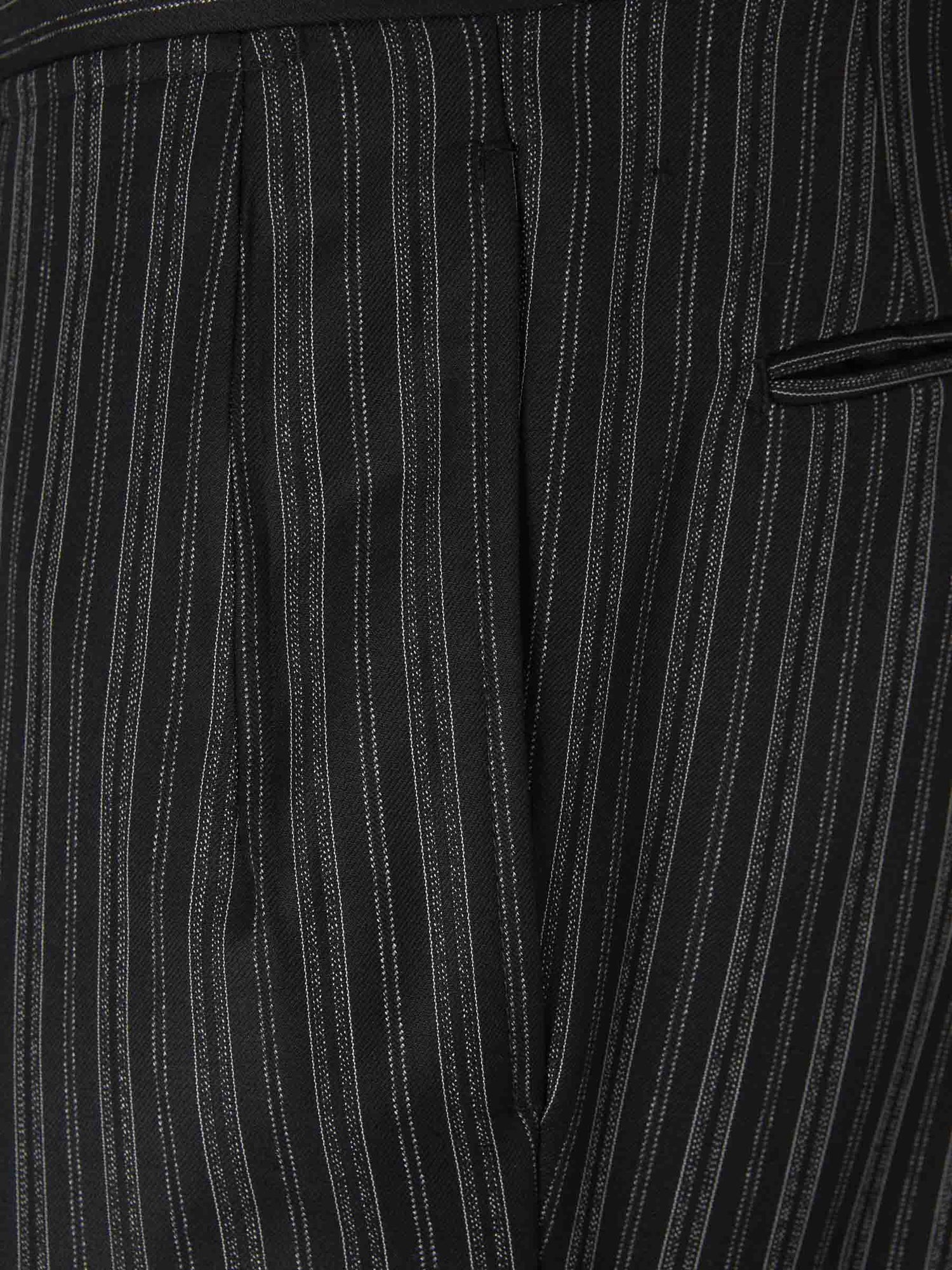 Outlet online Santa Eulalia Hombre Pantalones Formales Rayas Lana color Negro sku 321-000313 01 - Foto 3
