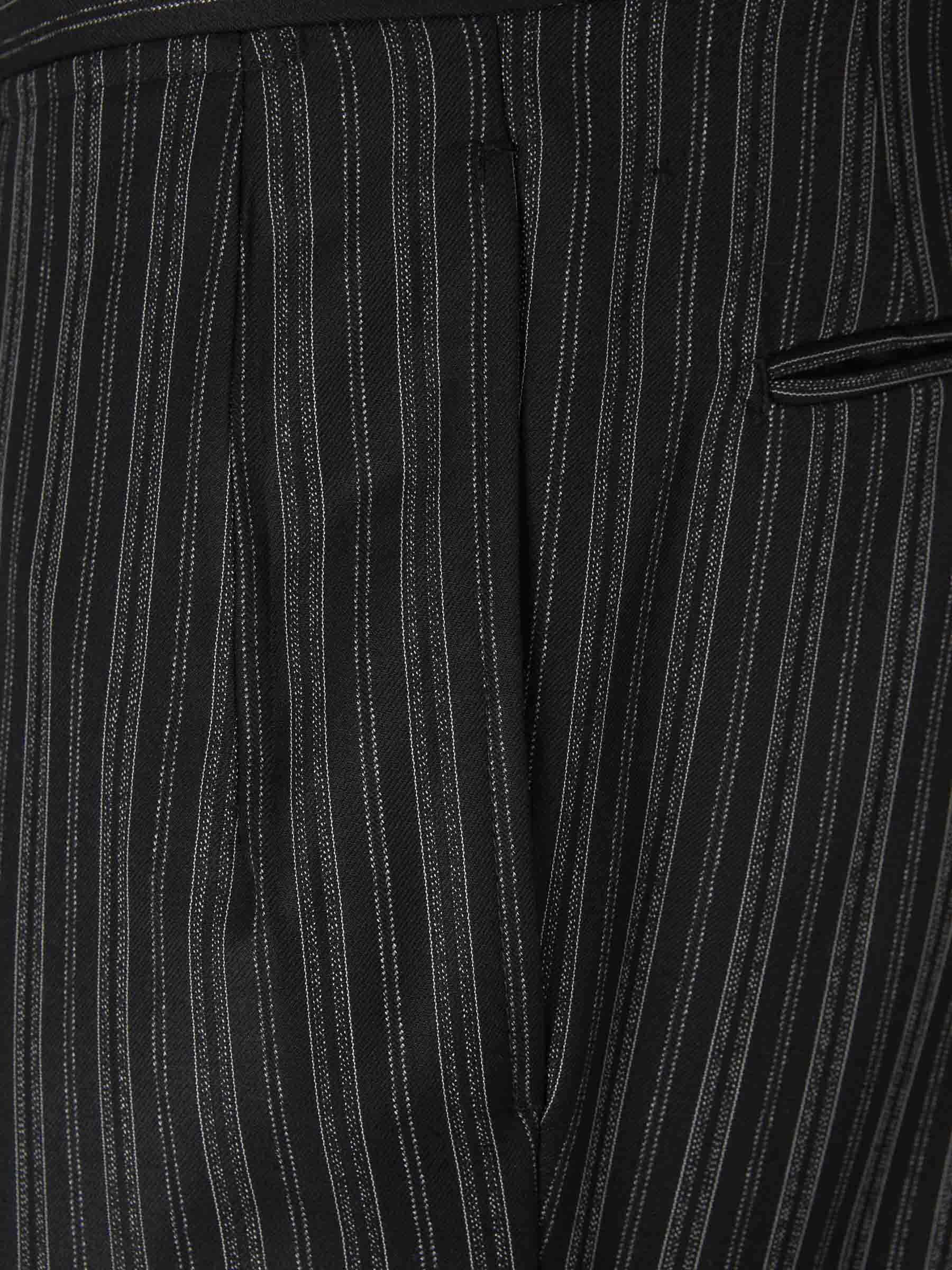 Outlet online Santa Eulalia Hombre Pantalones Formales Rayas Lana color Negro sku 321-000313 01 - Foto 3
