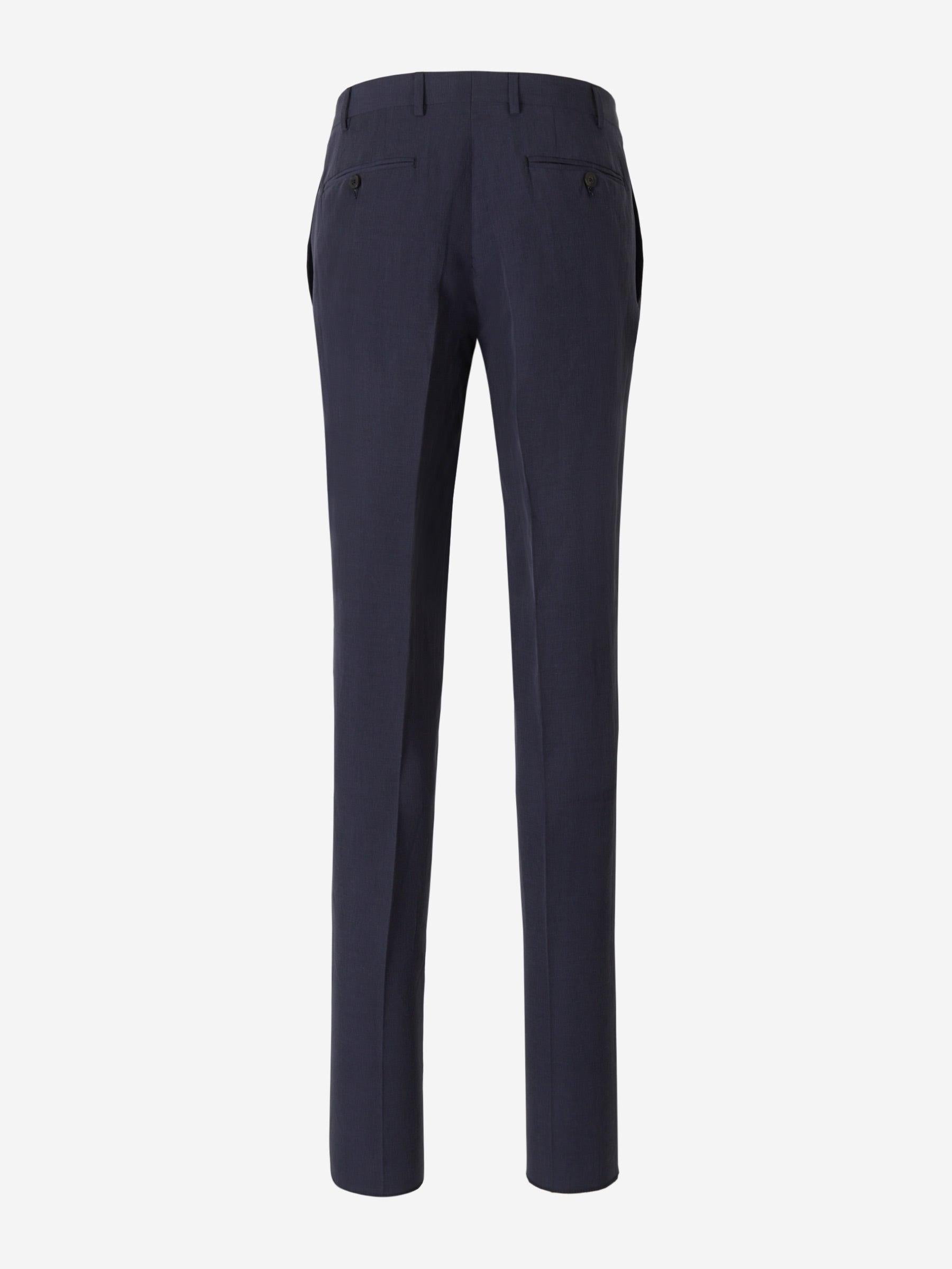 Outlet online Canali Hombre Pantalones Lino Y Seda color Gris Piedra sku 321-000318 05 - Foto 2