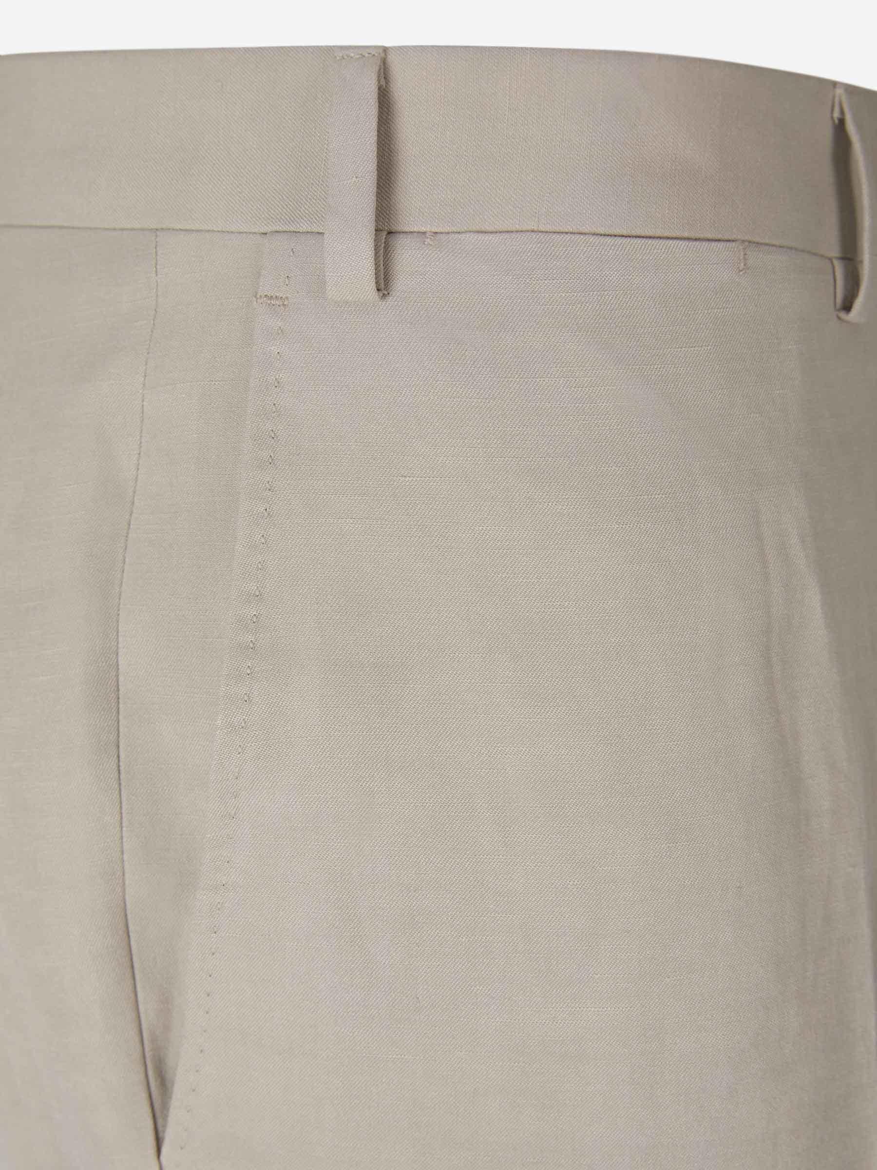 Outlet online Canali Hombre Pantalones Lino Y Seda color Gris Piedra sku 321-000318 05 - Foto 7