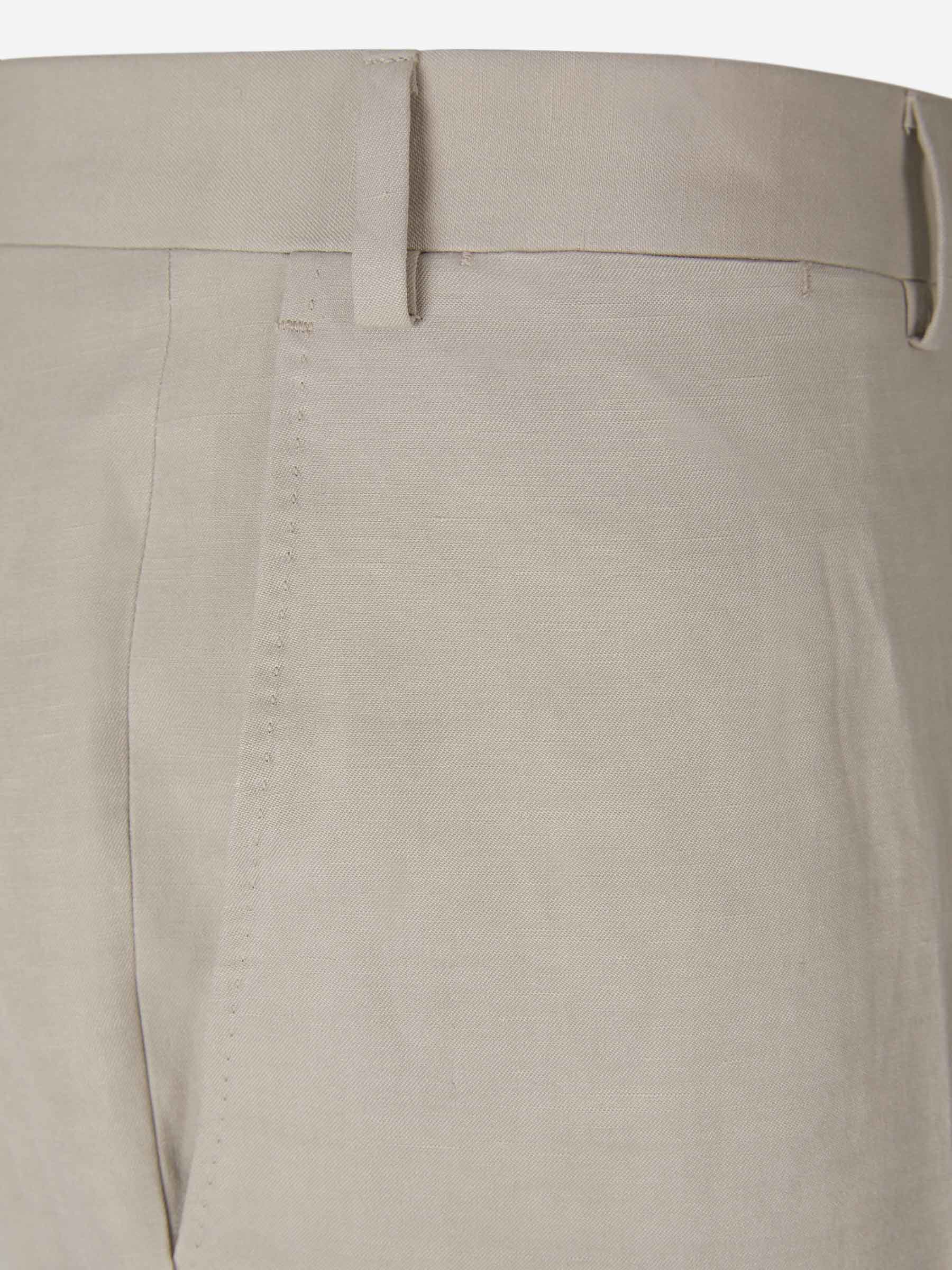 Outlet online Canali Hombre Pantalones Lino Y Seda color Crema sku 321-000318 04 - Foto 1