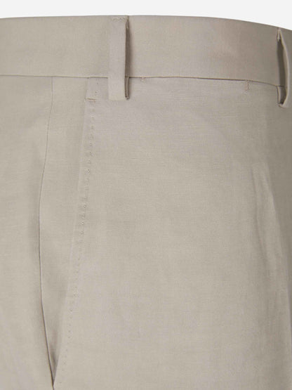 Outlet online Canali Hombre Pantalones Lino Y Seda color Crema sku 321-000318 04 - Foto 1