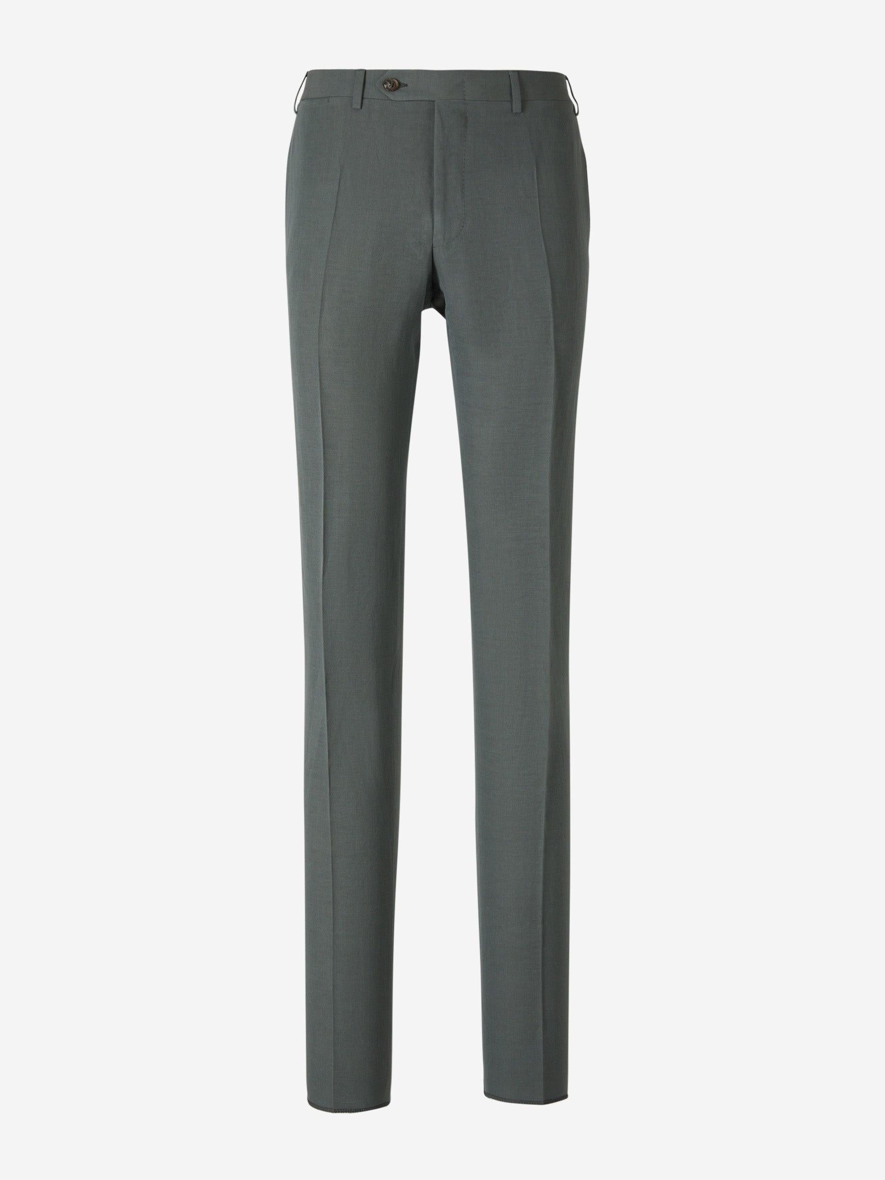 Outlet online Canali Hombre Pantalones Lino Y Seda color Gris Piedra sku 321-000318 05 - Foto 9