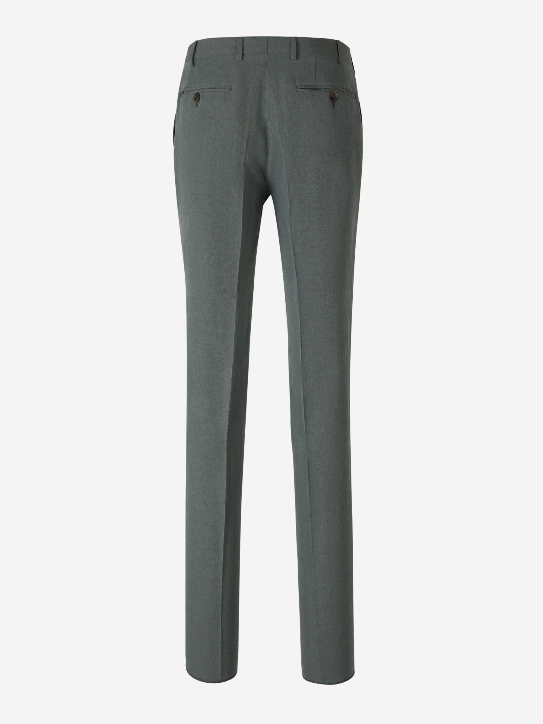 Outlet online Canali Hombre Pantalones Lino Y Seda color Gris Piedra sku 321-000318 05 - Foto 10