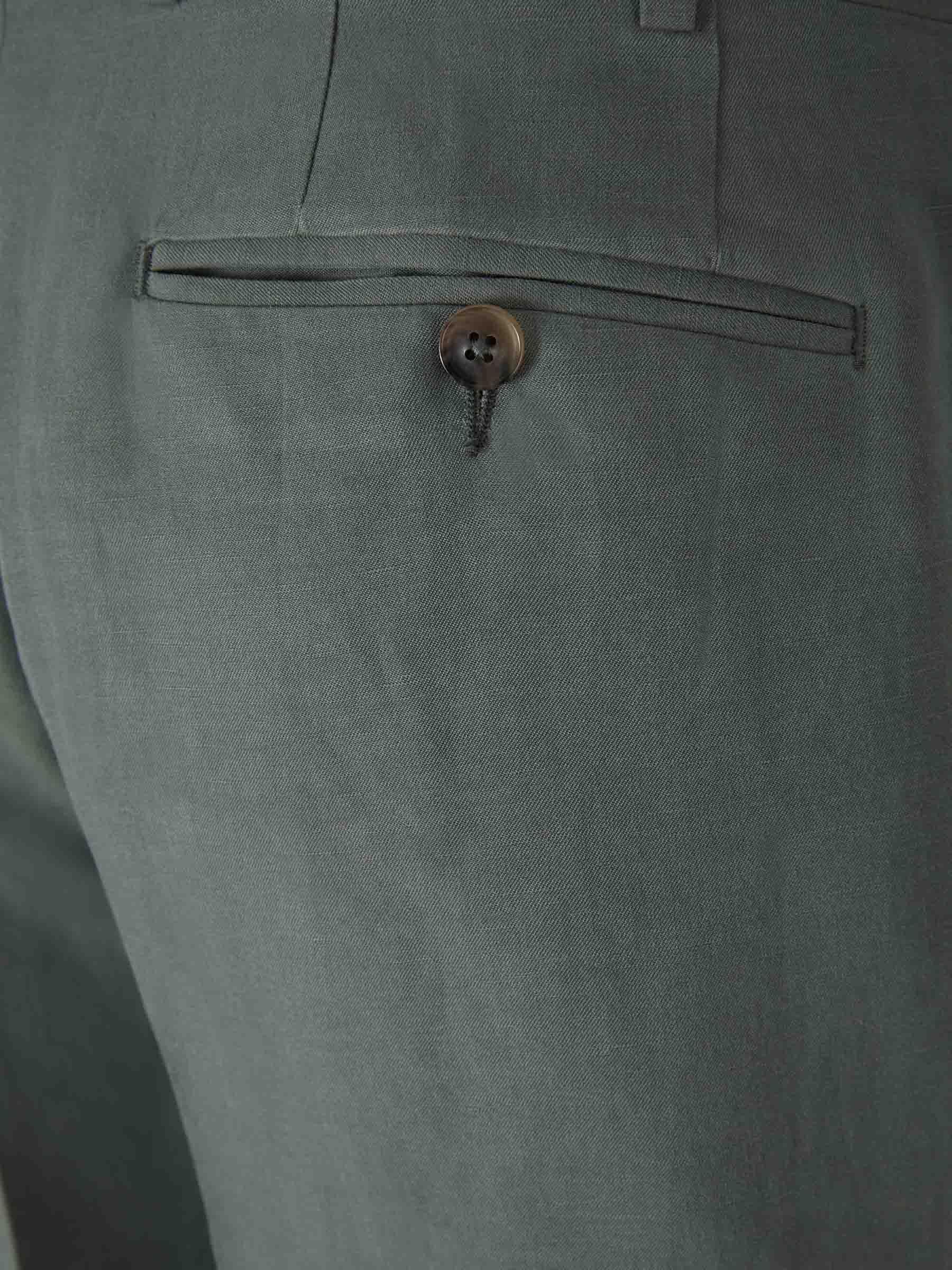 Canali Pantalones Lino Y Seda color Gris Piedra sku 321-000318 05 - Foto 12