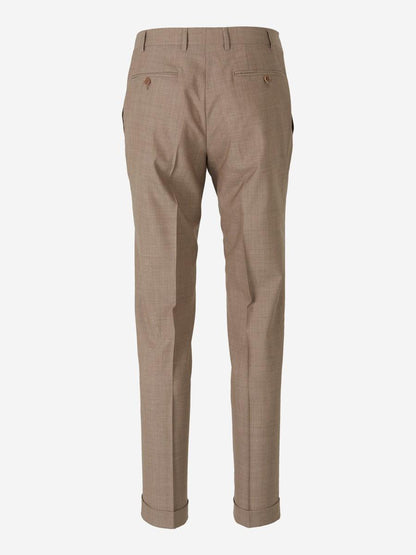 Outlet online Canali Hombre Pantalones Formales Lana color Marrón sku 321-000325 01 - Foto 1