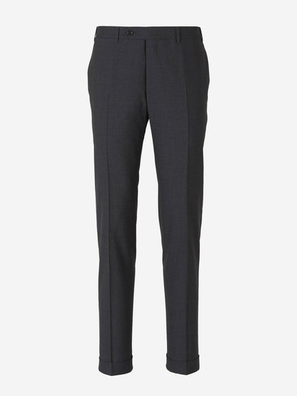 Outlet online Canali Hombre Pantalones Formales Lana color Marrón sku 321-000325 01 - Foto 8