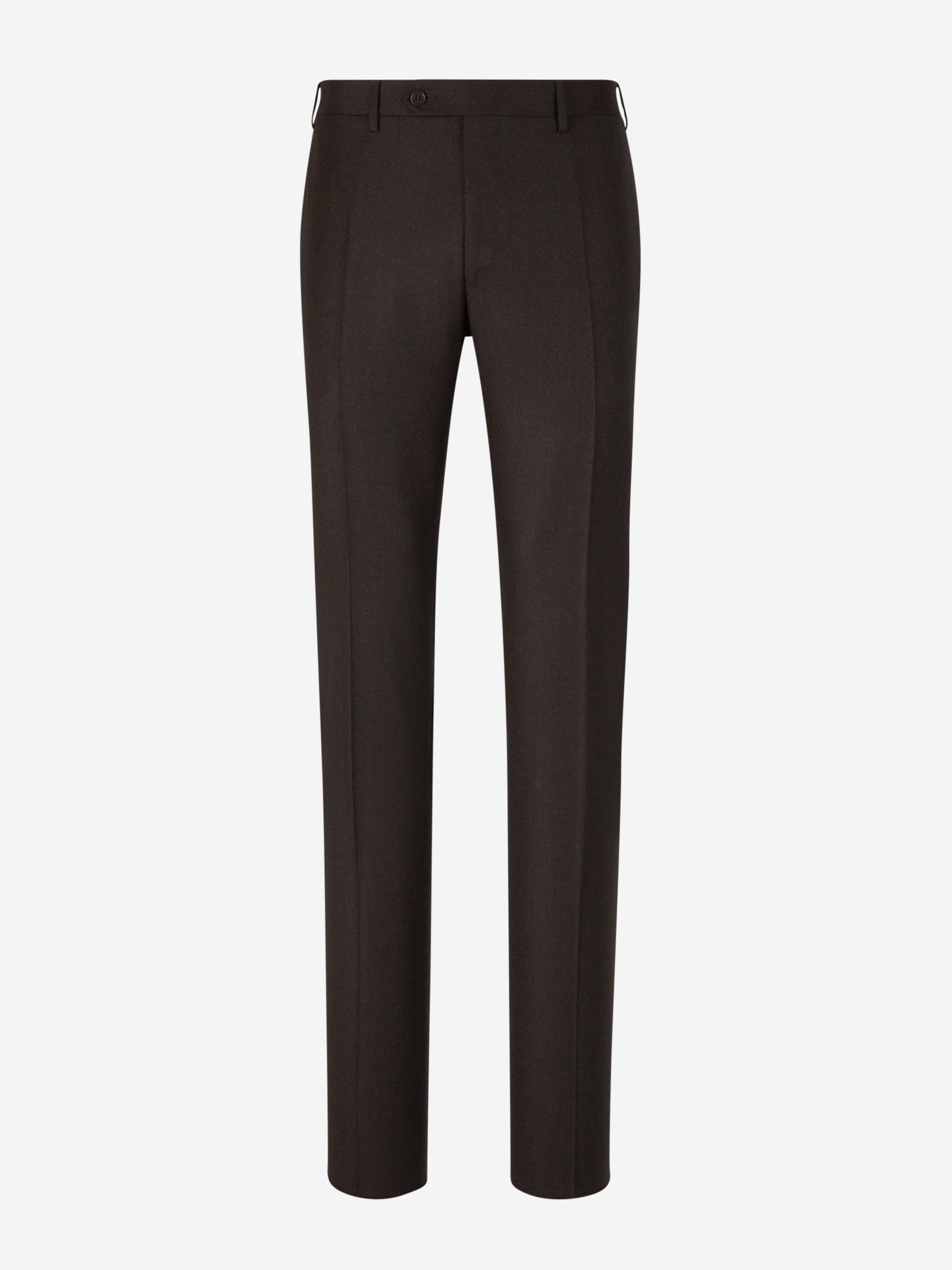 Outlet online Canali Hombre Pantalones Formales Lana color Marrón Oscuro sku 321-000332 06 - Foto 1