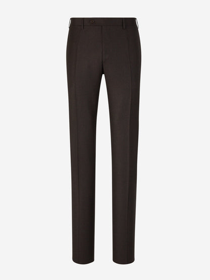 Outlet online Canali Hombre Pantalones Formales Lana color Marrón Oscuro sku 321-000332 06 - Foto 1