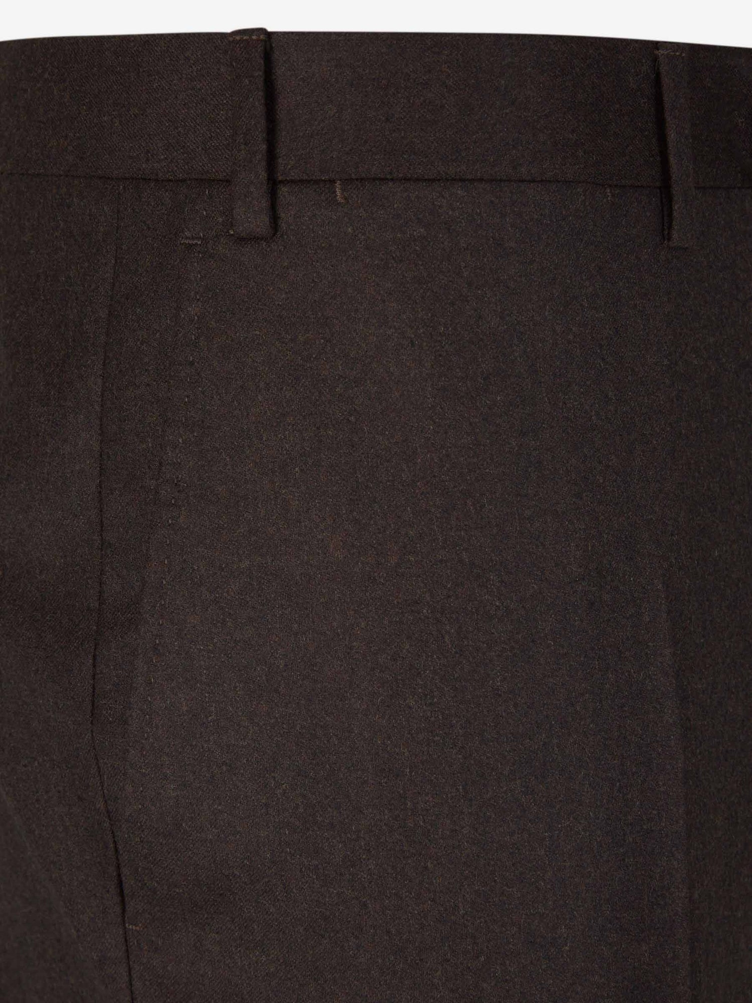 Outlet online Canali Hombre Pantalones Formales Lana color Marrón Oscuro sku 321-000332 06 - Foto 3