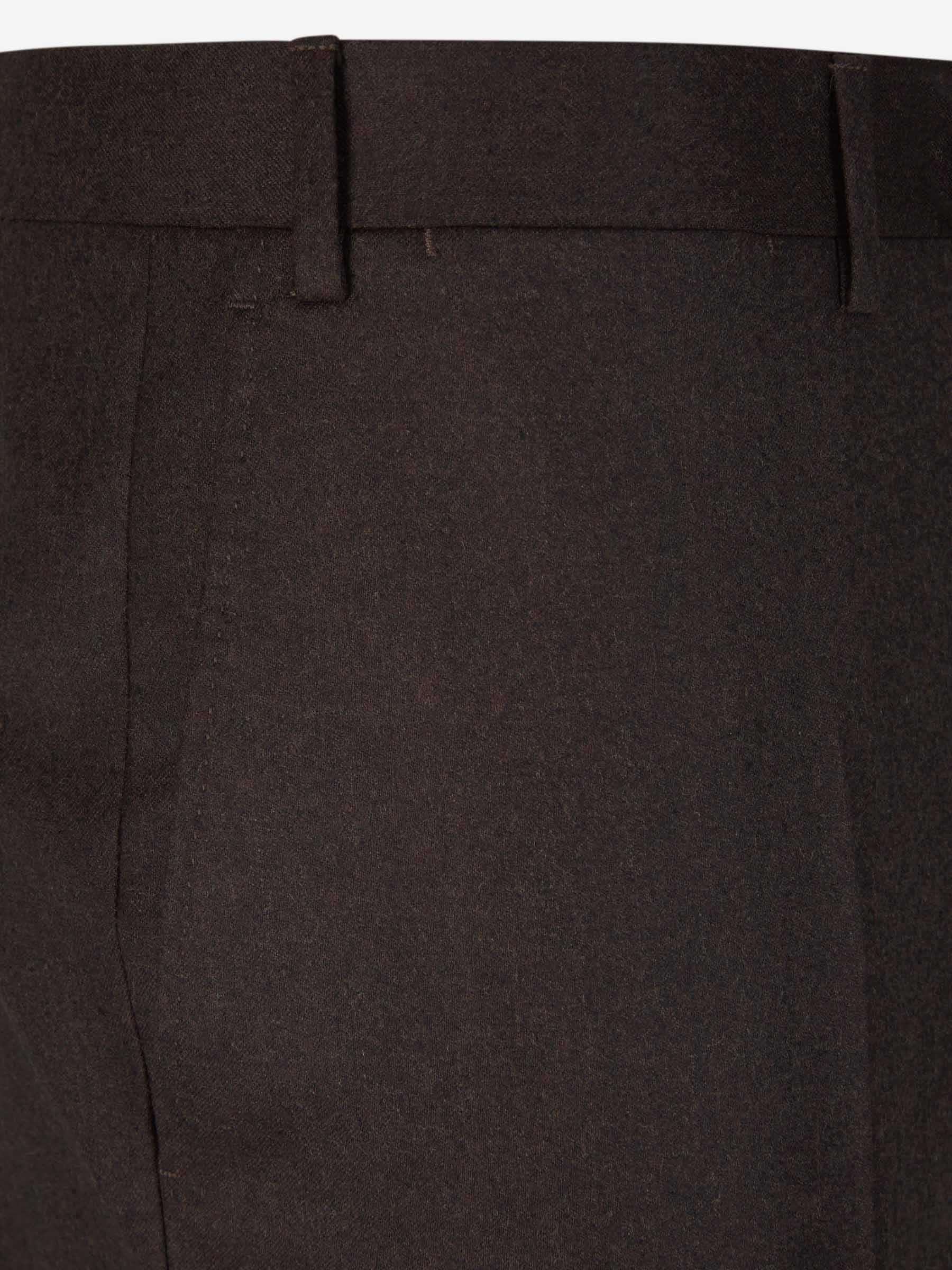 Outlet online Canali Hombre Pantalones Formales Lana color Marrón Oscuro sku 321-000332 06 - Foto 3