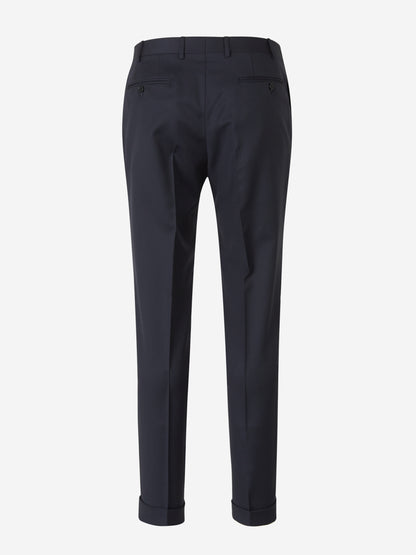 Outlet online Canali Hombre Pantalones Formales Lana color Azul Noche sku 321-000335 01 - Foto 2