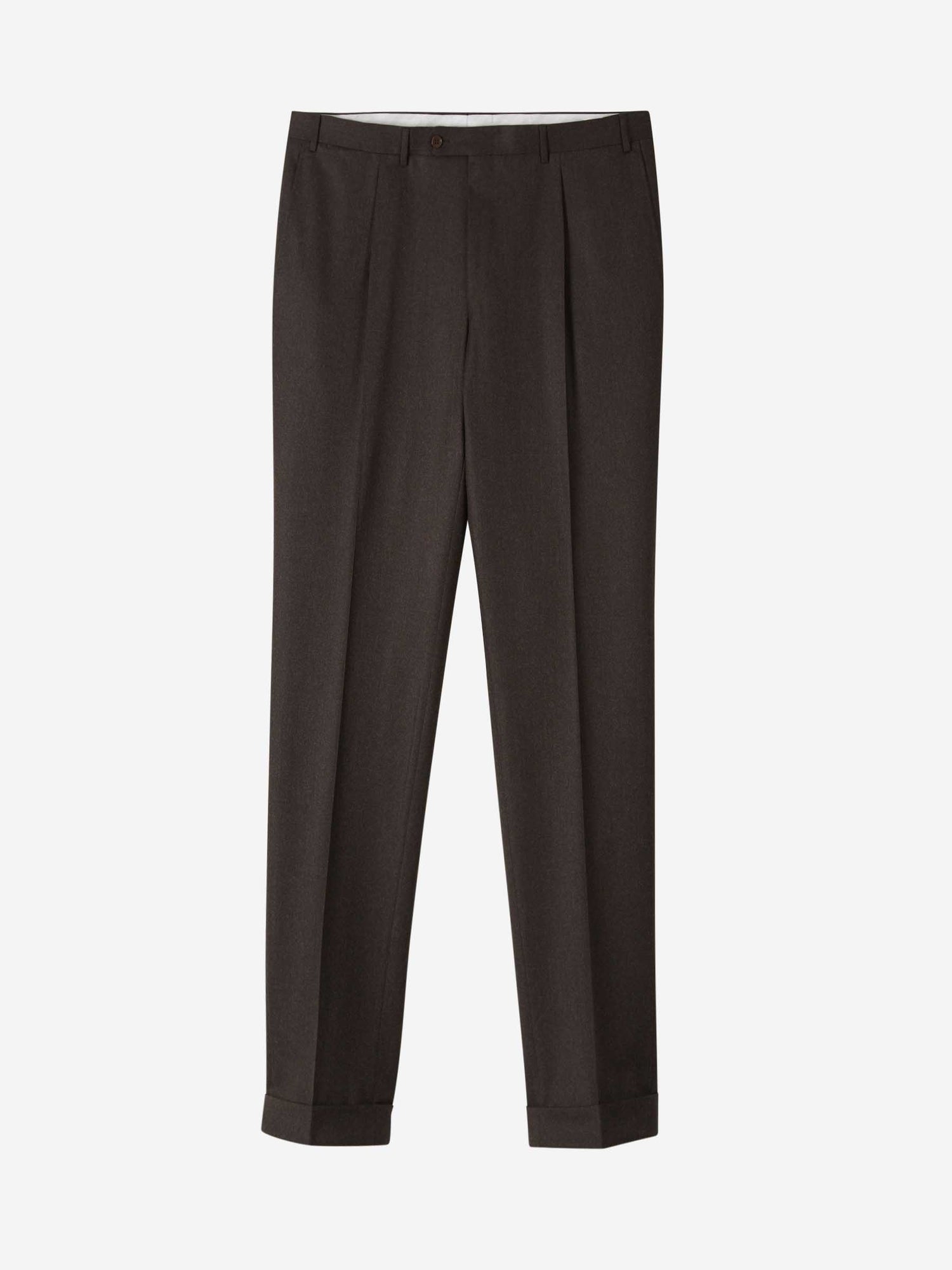 Outlet online Canali Hombre Pantalones Formales Lana color Marron Oscuro sku 321-000338 05 - Foto 1