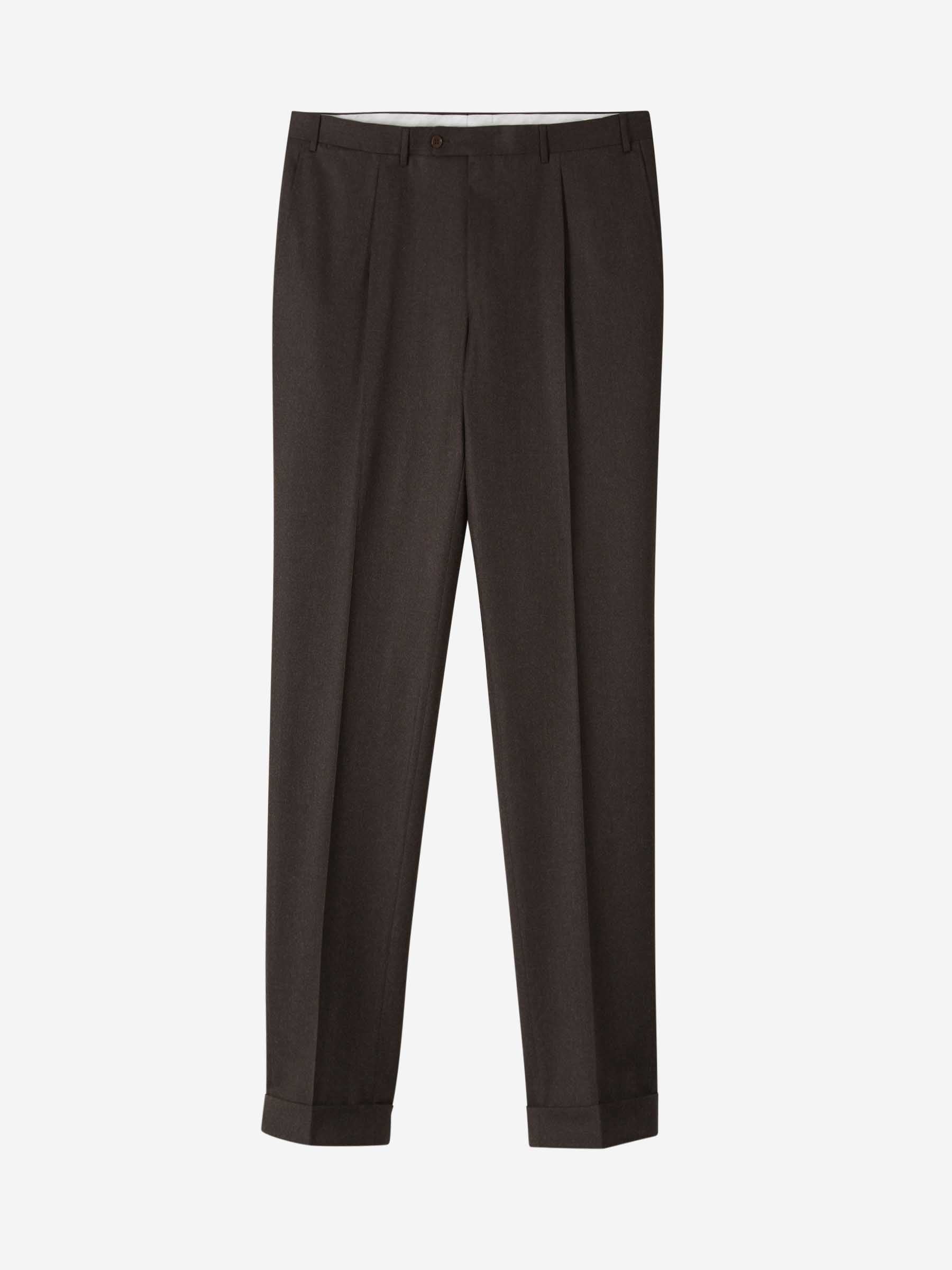 Outlet online Canali Hombre Pantalones Formales Lana color Marron Oscuro sku 321-000338 05 - Foto 1