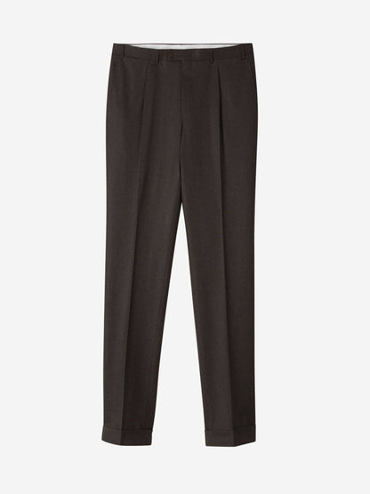 Outlet online Canali Hombre Pantalones Formales Lana color Marron Oscuro sku 321-000338 05 - Foto 1